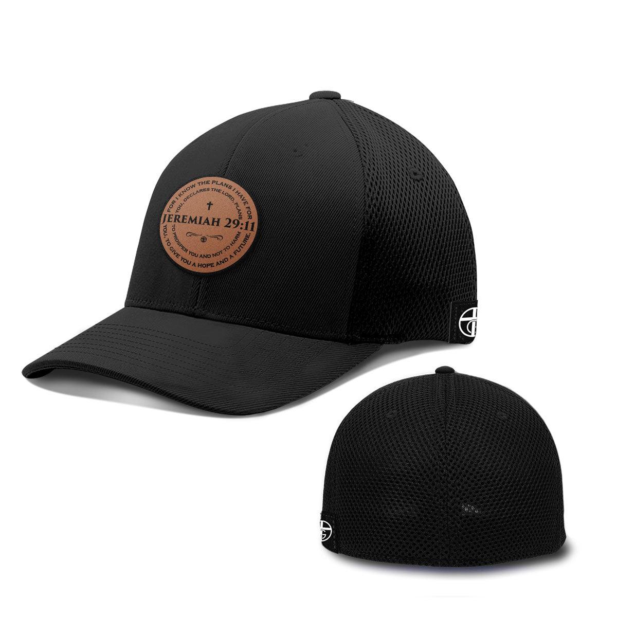 Jeremiah 29:11 Circle Leather Patch Hat | Our True God Apparel, Snapback / Heather and Black / One Size