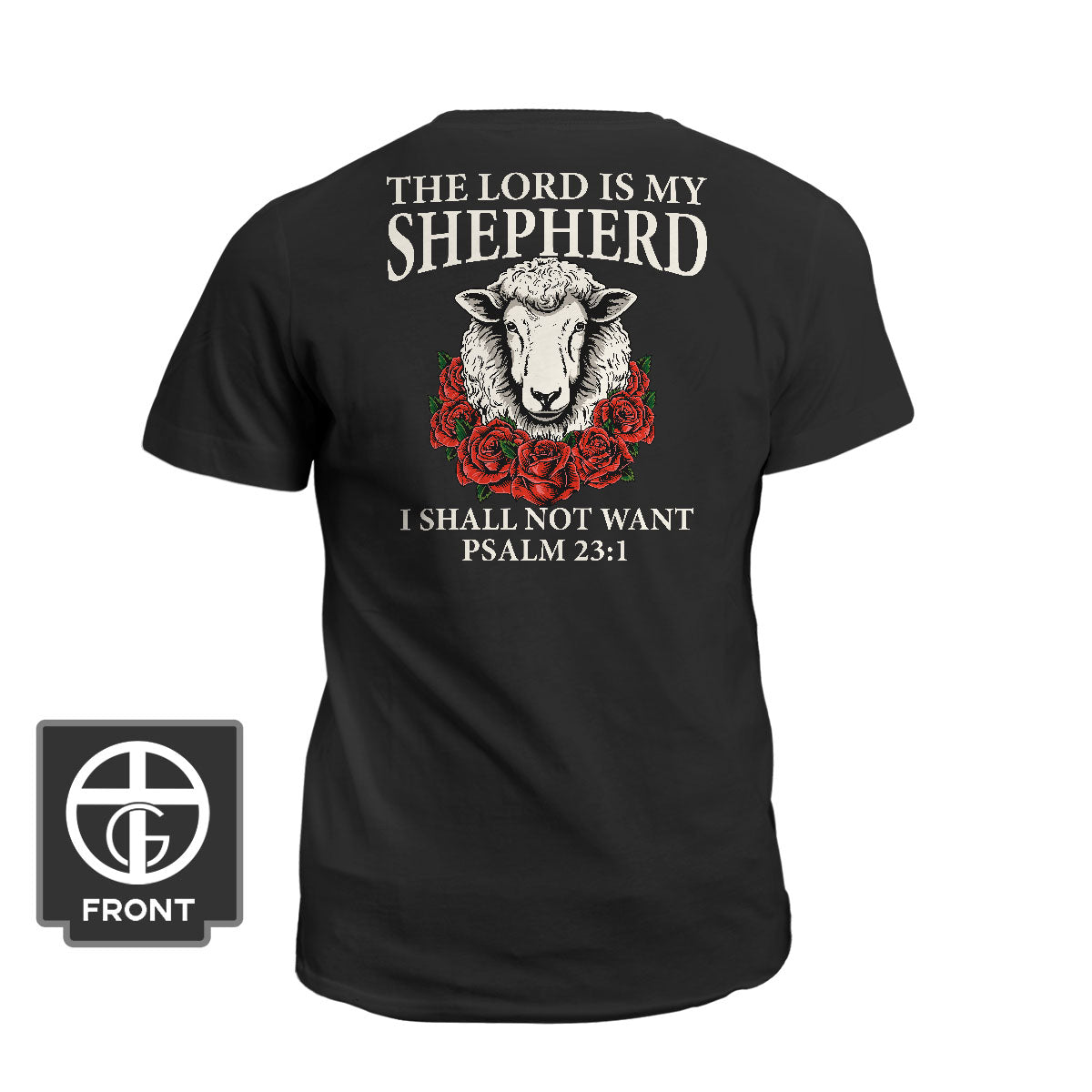 Psalm 23:1 The Lord is my Shepherd (Back Print)