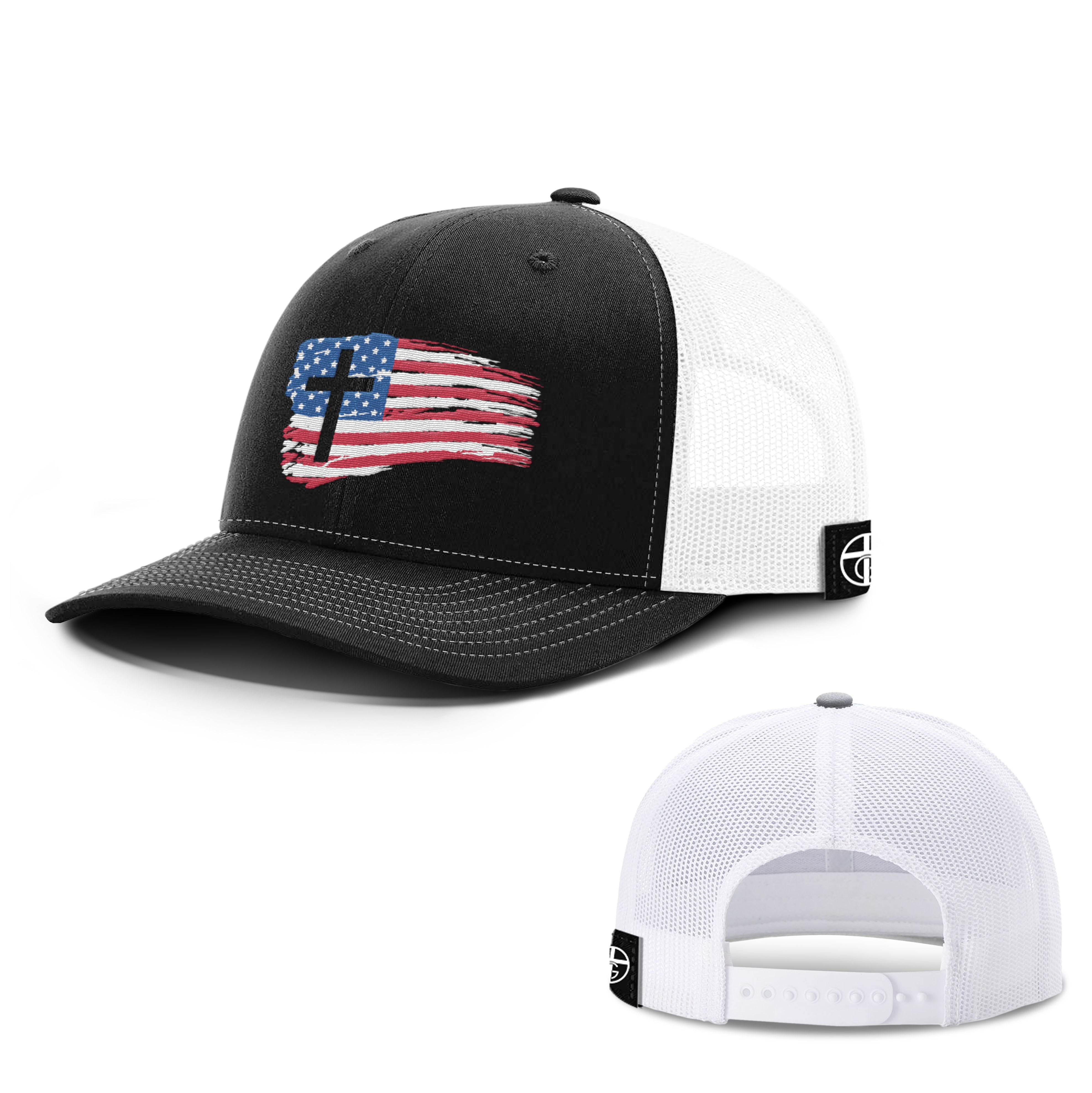 Tattered USA Flag Hats