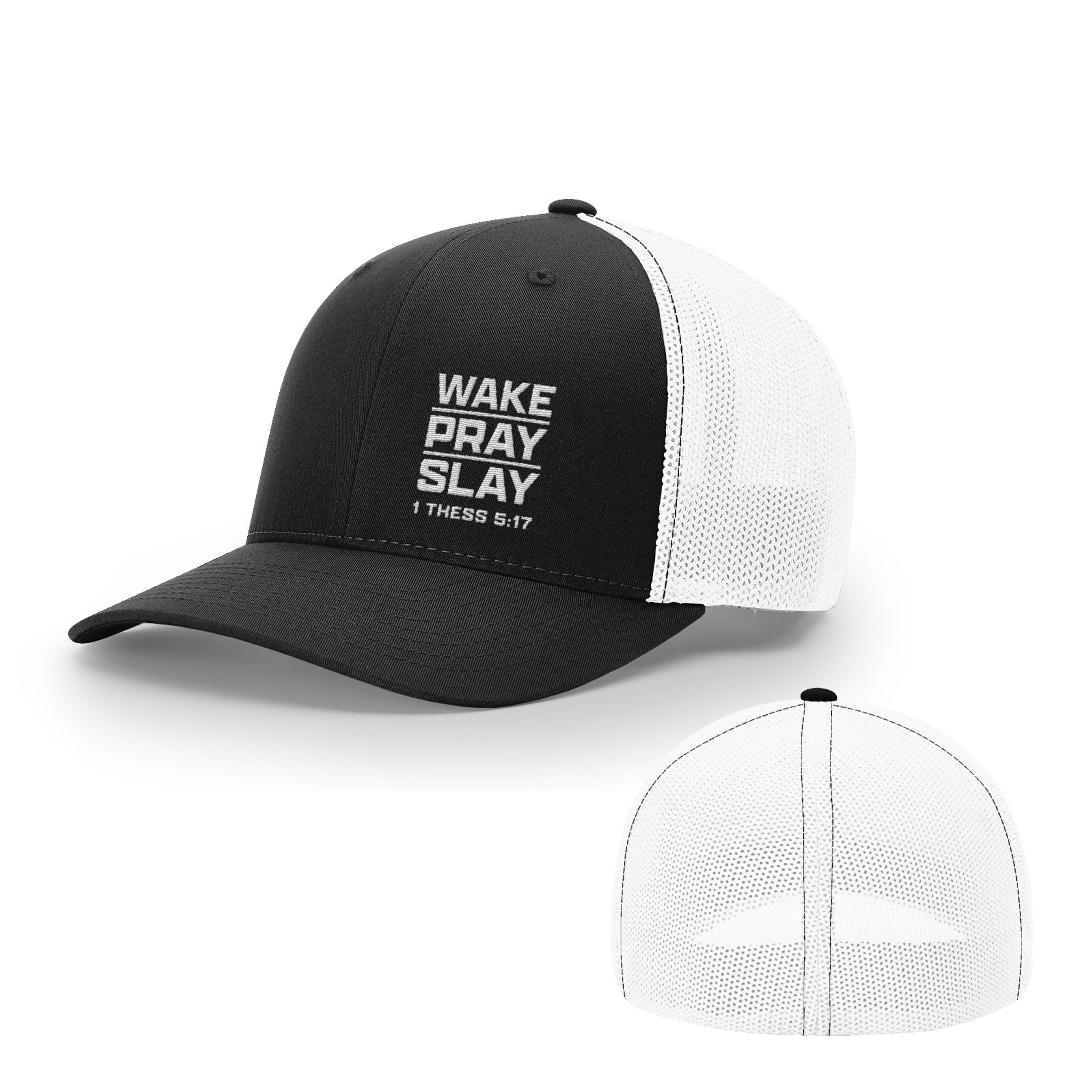 Wake Pray Slay Lower Left Hats