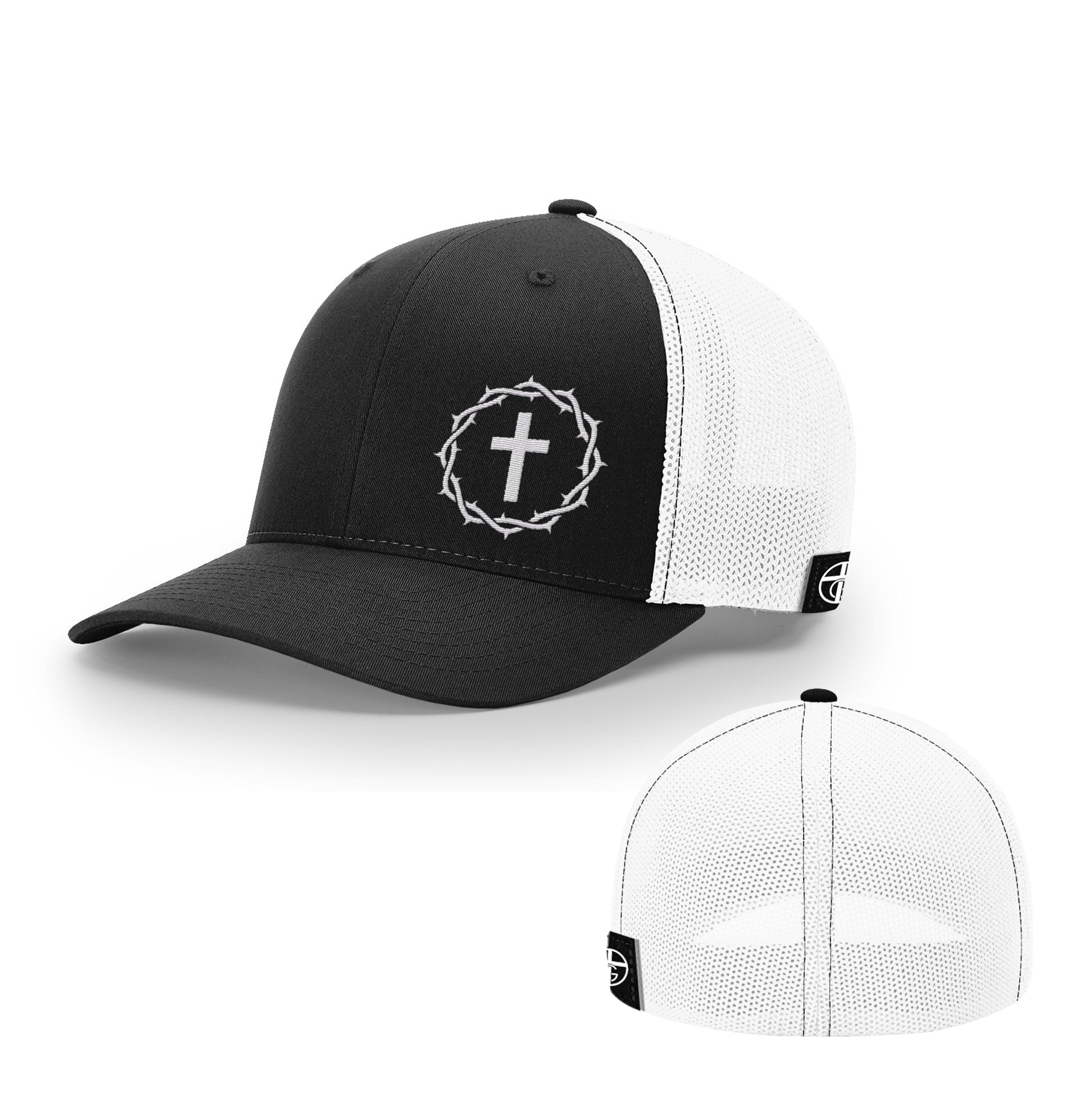 Crown of Thorns Cross Lower Left Hats