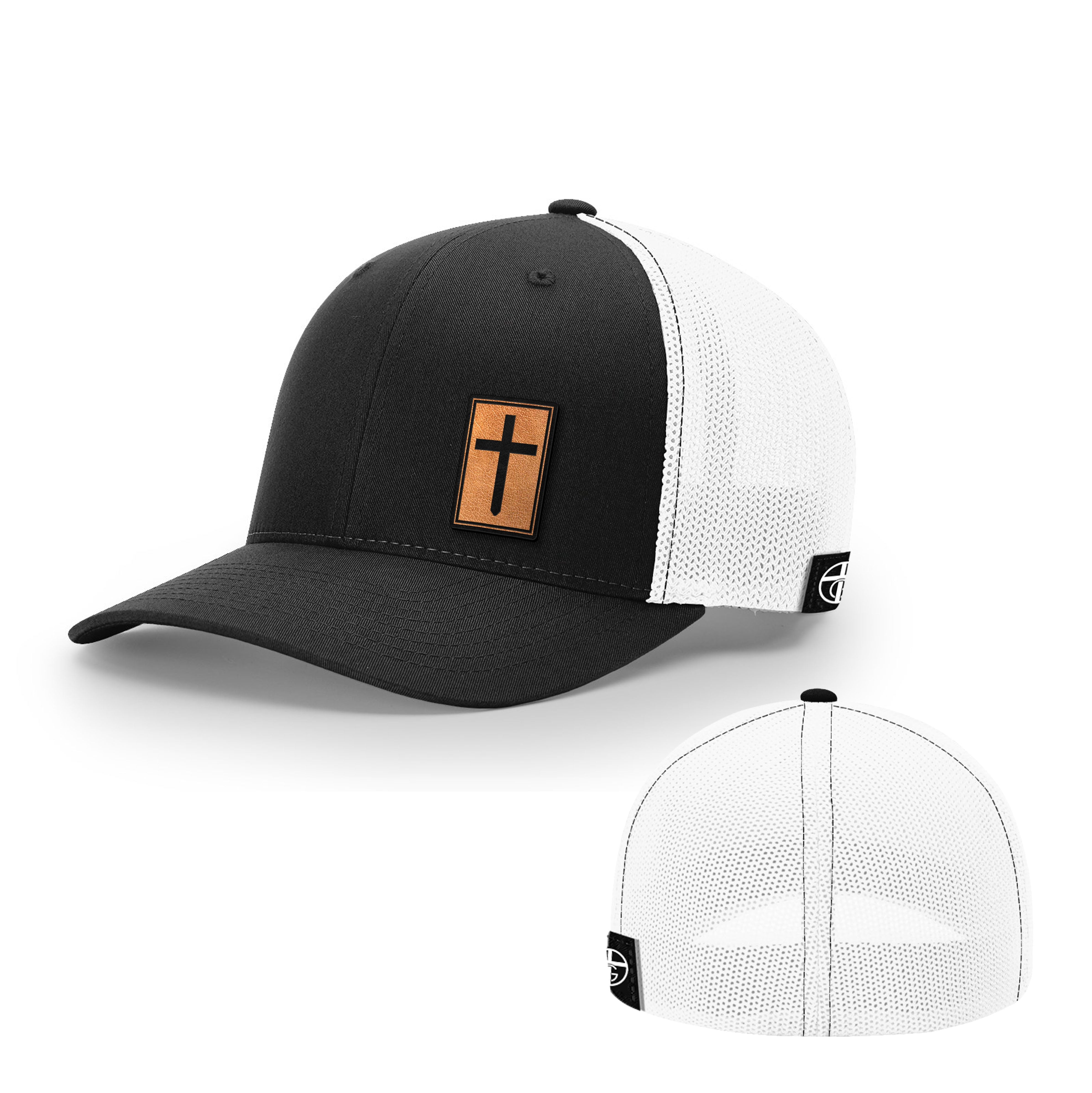 Cross Leather Patch Hats