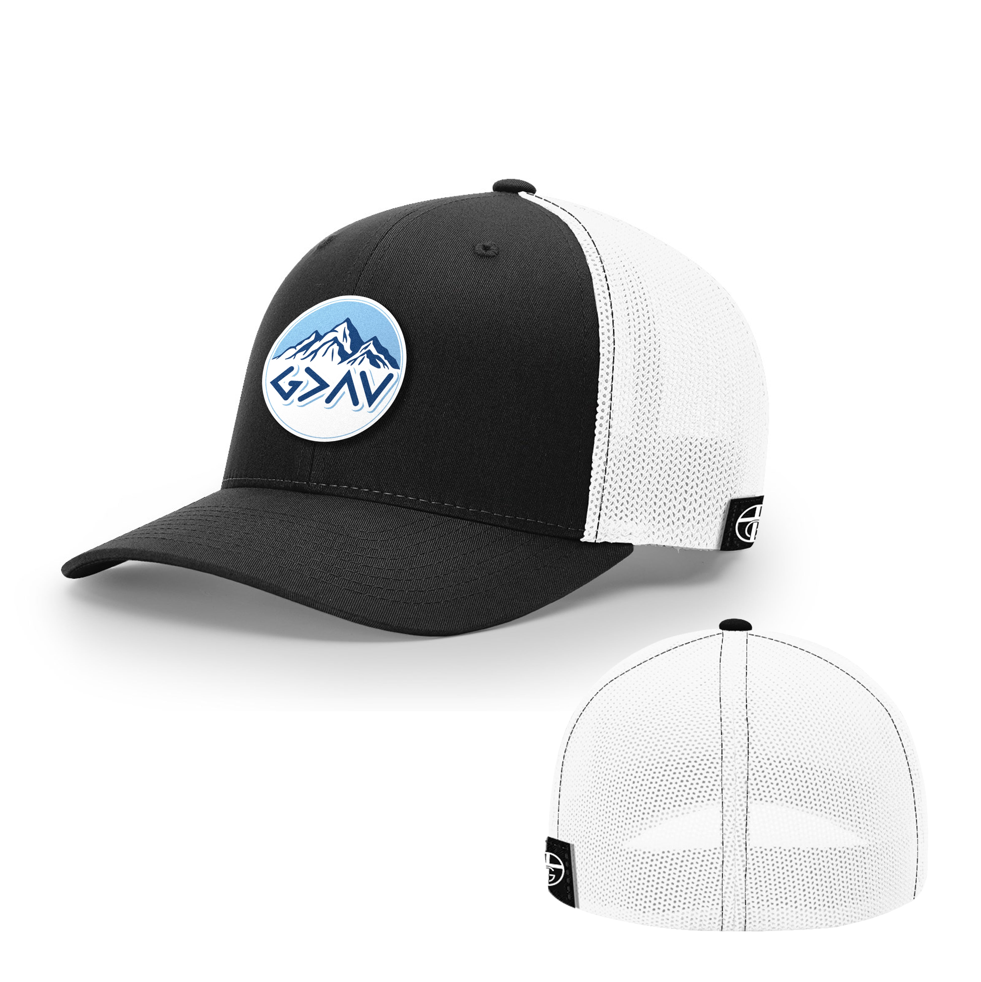 God Is Greater Than The Highs And Lows Mountain Circle Patch Hats