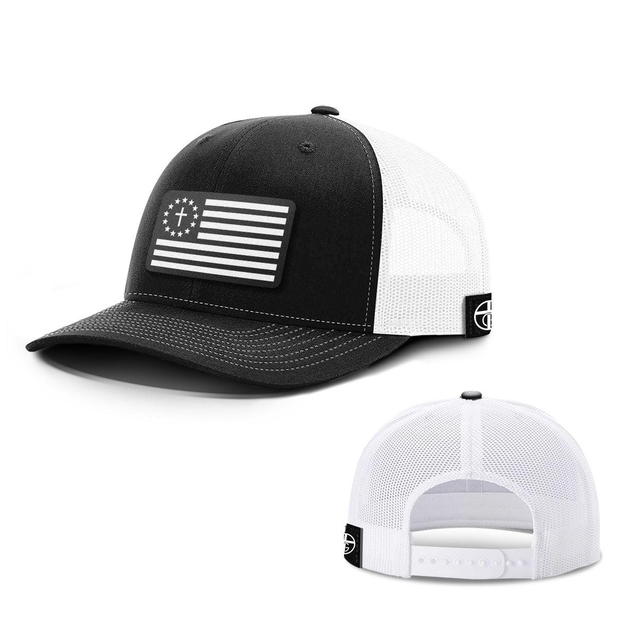 One Nation Under God White Leather Patch Hats - Our True God