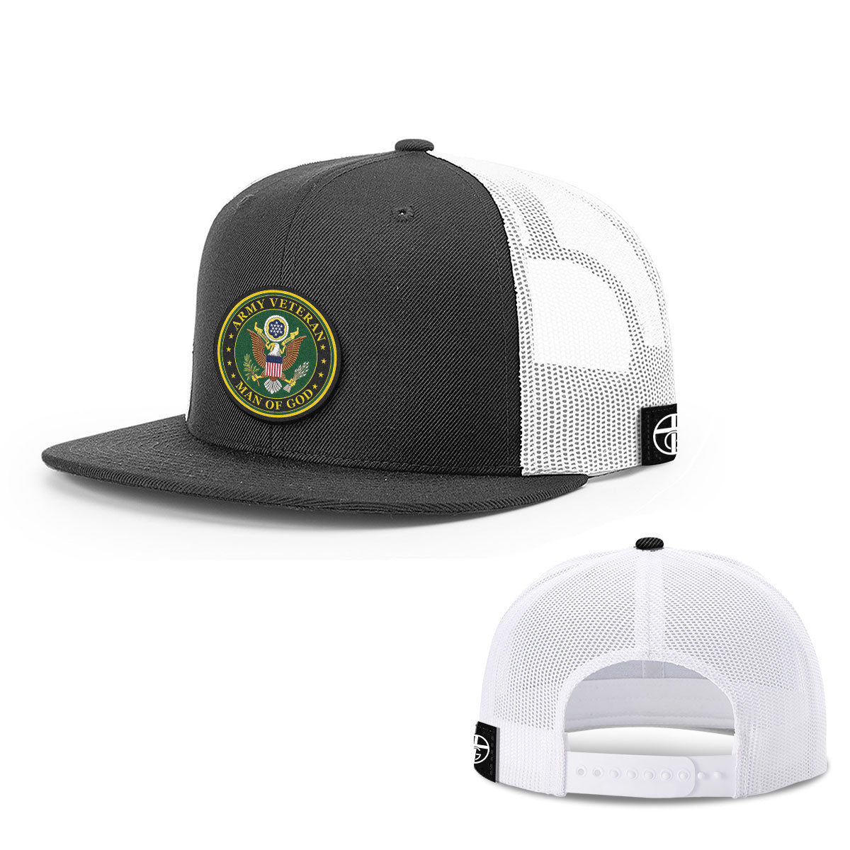 Army Veteran -Man Of God Patch Hats