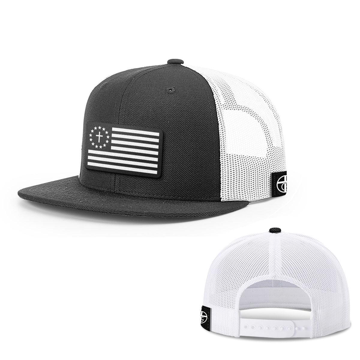 One Nation Under God White Leather Patch Hats - Our True God