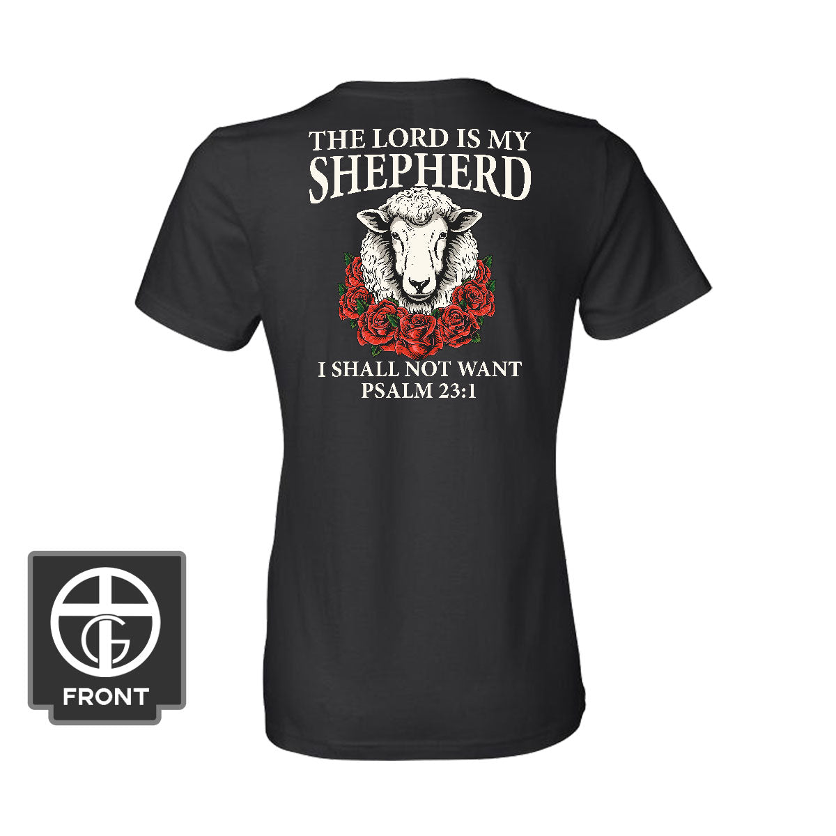 Psalm 23:1 The Lord is my Shepherd (Back Print)