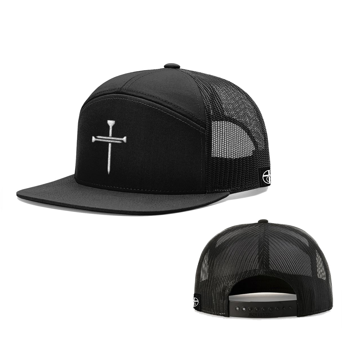 Nail Cross Center 7 Panel Hats