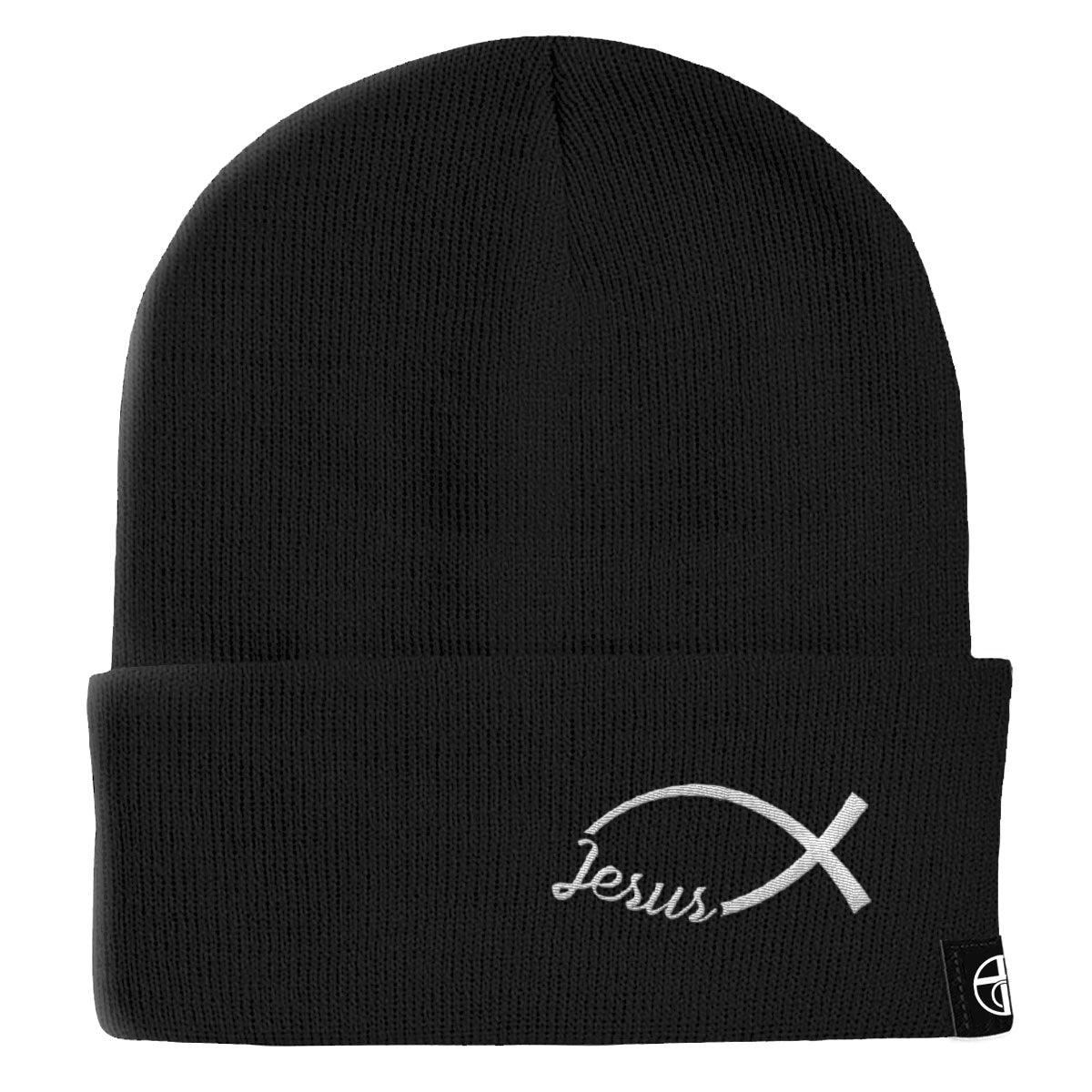 Jesus Fish Lower Left Beanies - Our True God