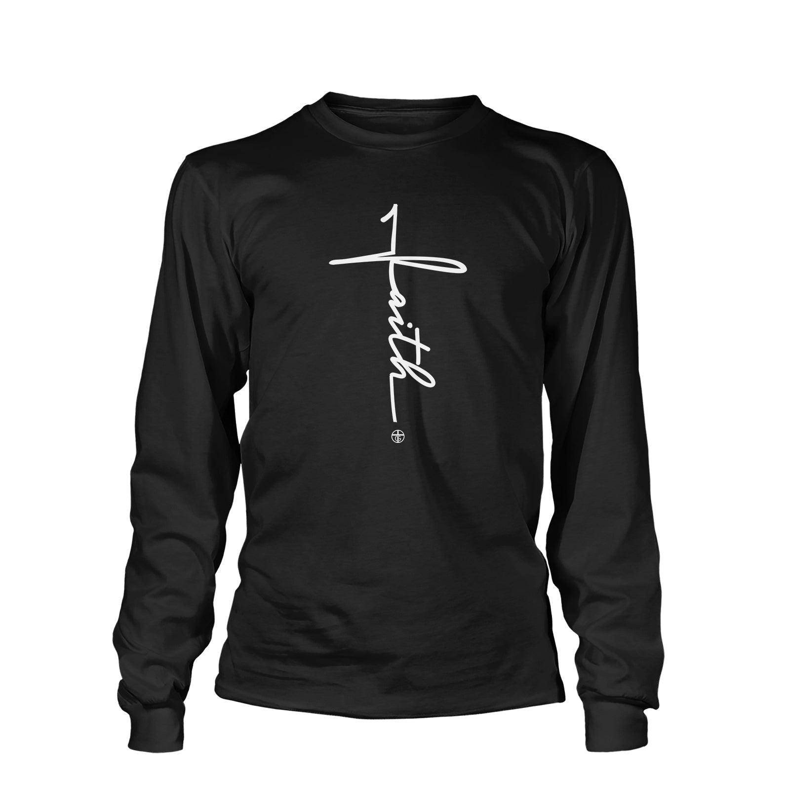 Faith Cross Long Sleeve T-Shirt - Our True God