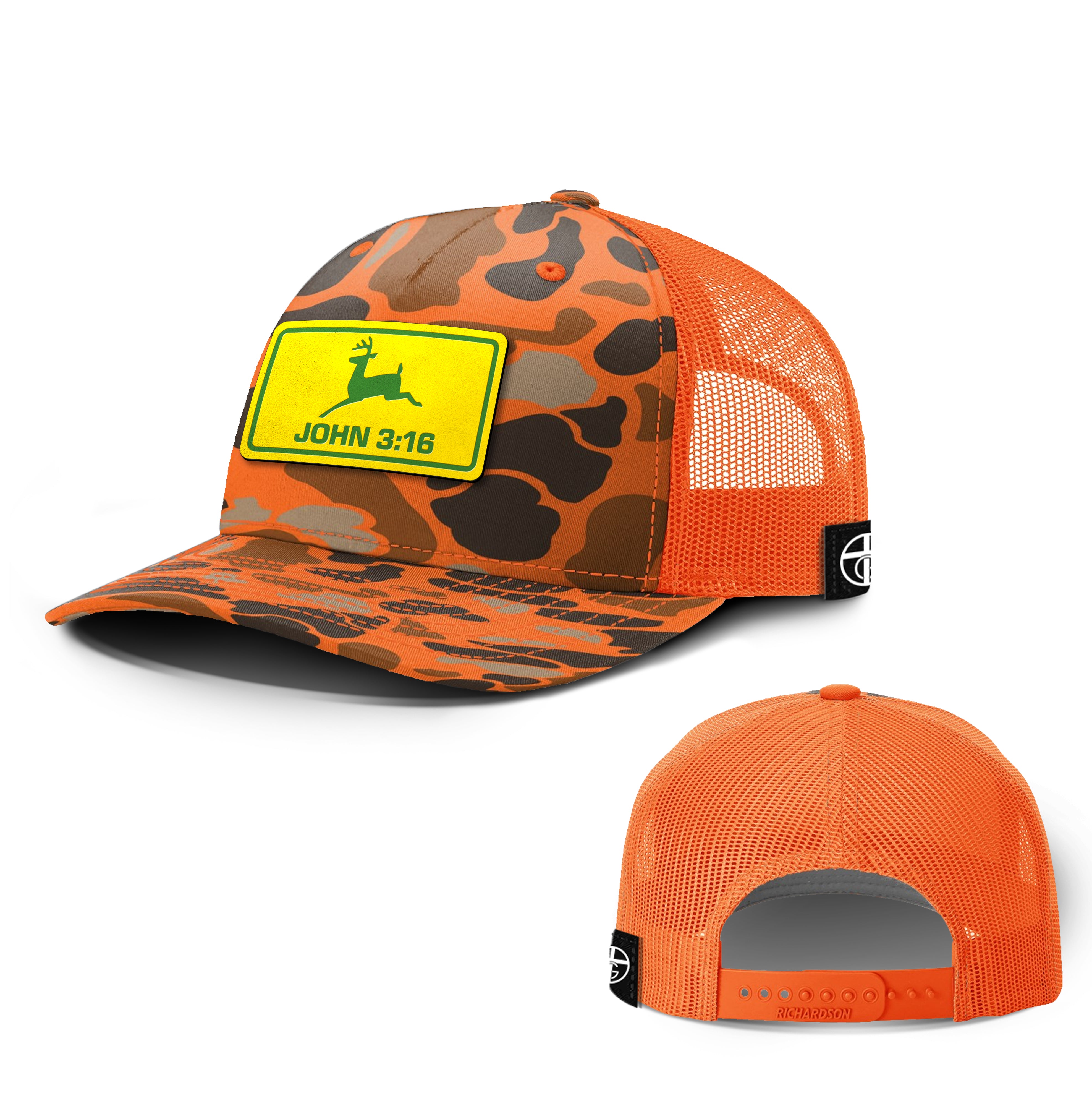 John 3:16 Hunting Patch Hats