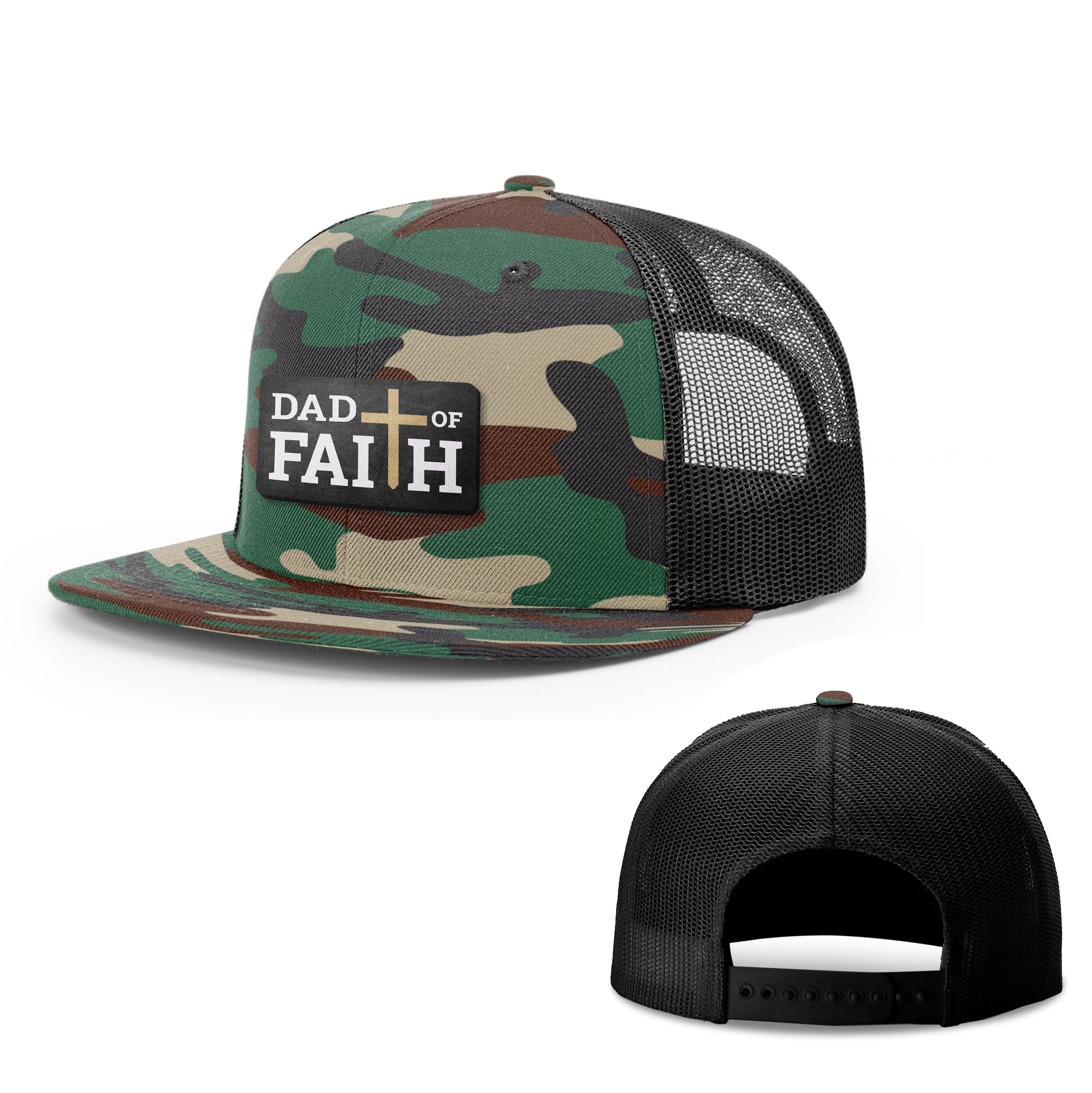 Dad Of Faith Patch Hats