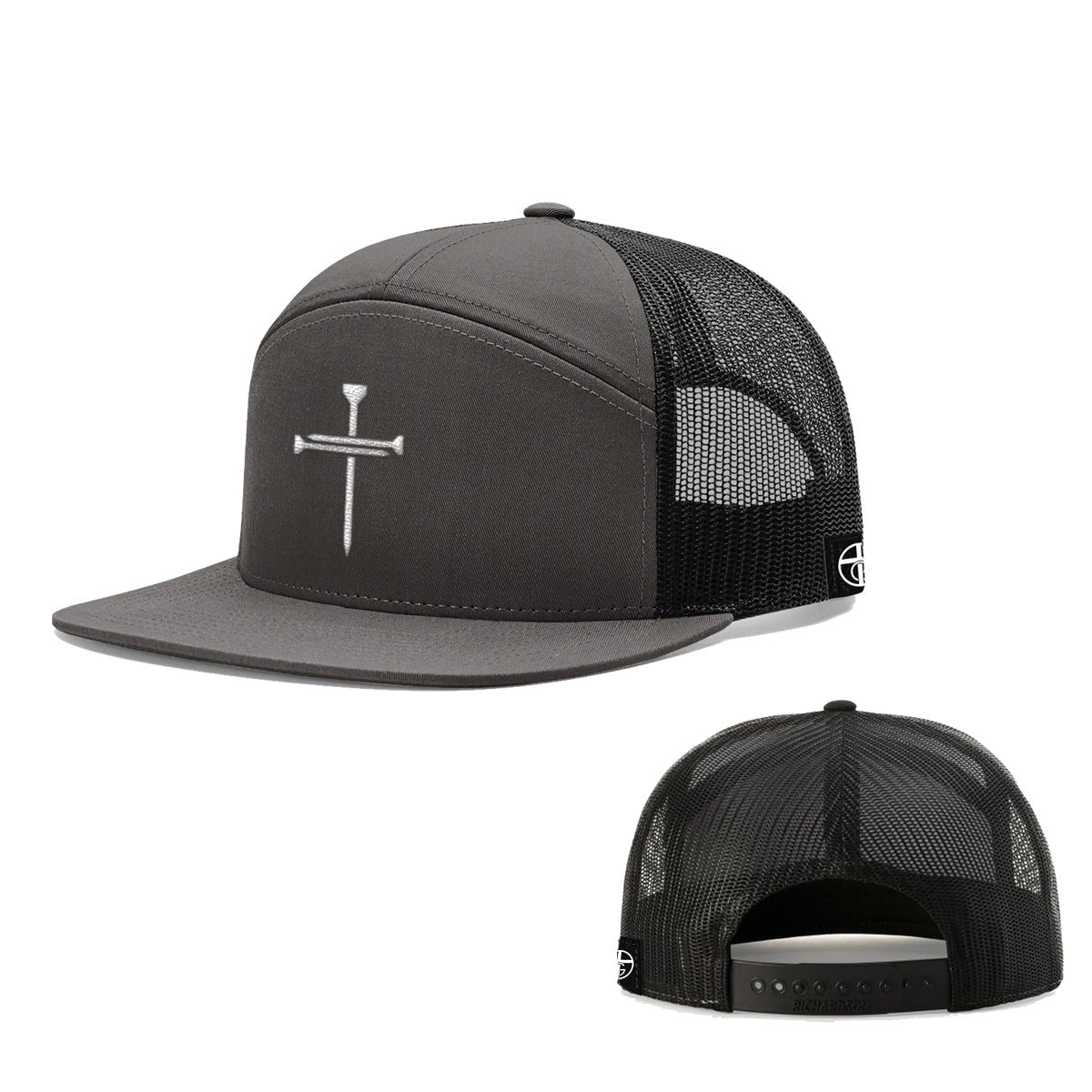 Nail Cross Center 7 Panel Hats