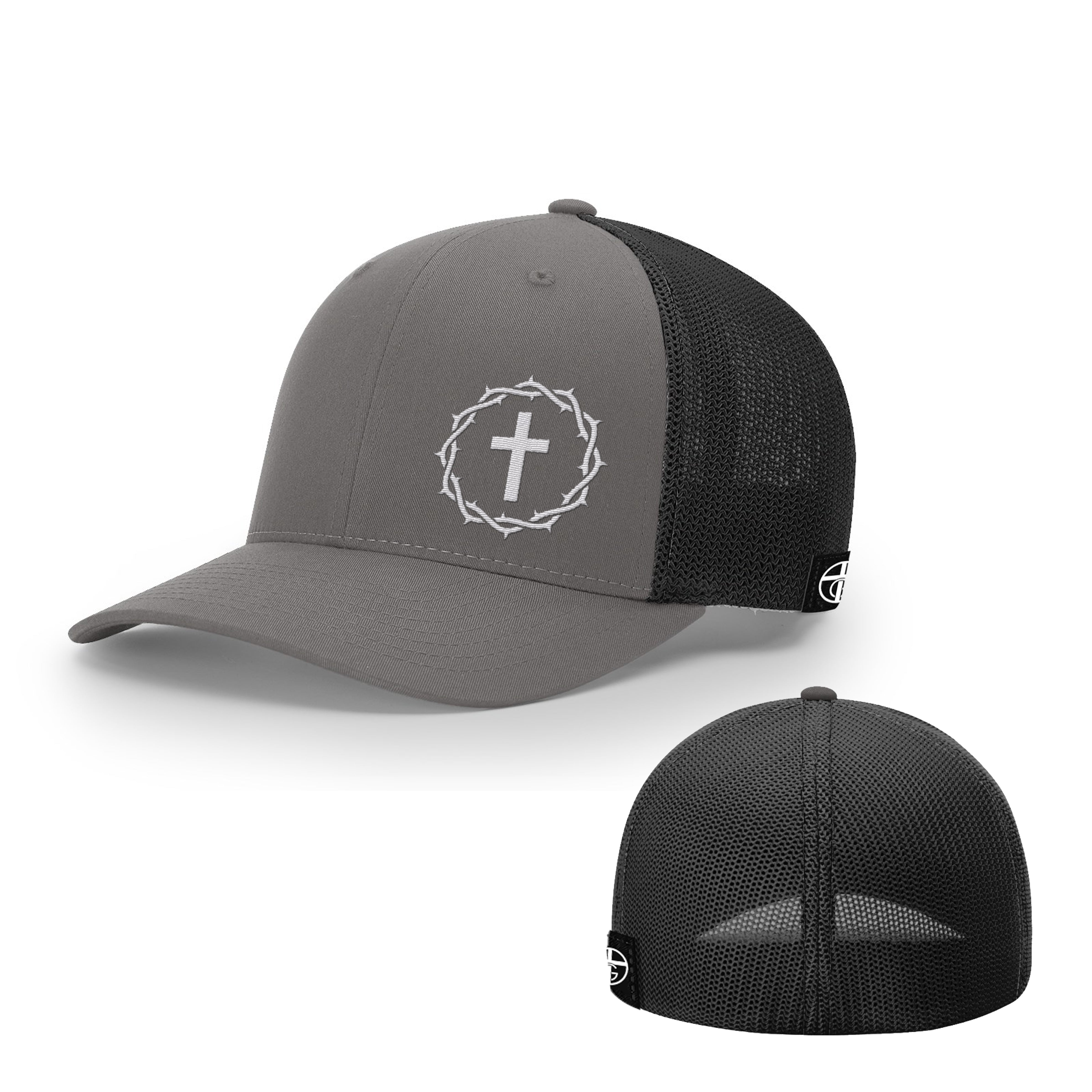 Crown of Thorns Cross Lower Left Hats