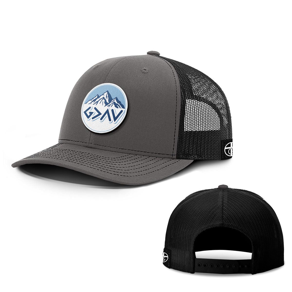 God Is Greater Than The Highs And Lows Mountain Patch Hats - Our True God