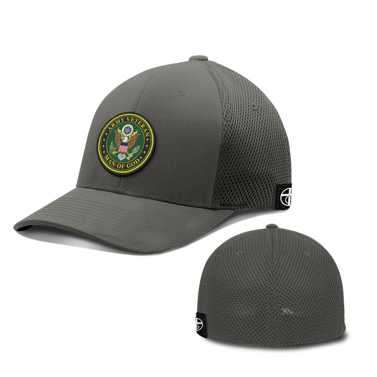 Army Veteran -Man Of God Patch Hats