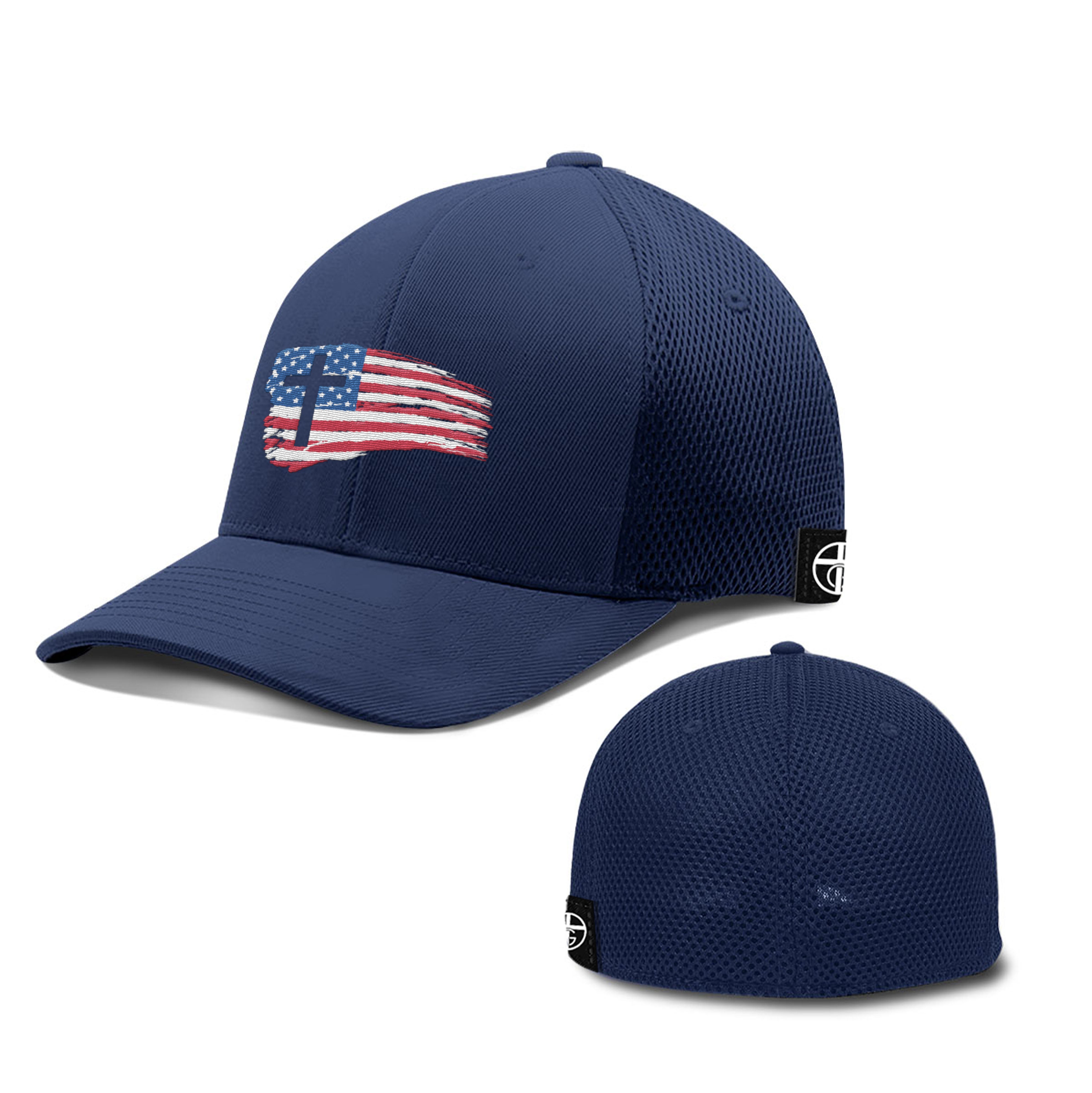 Tattered USA Flag Hats