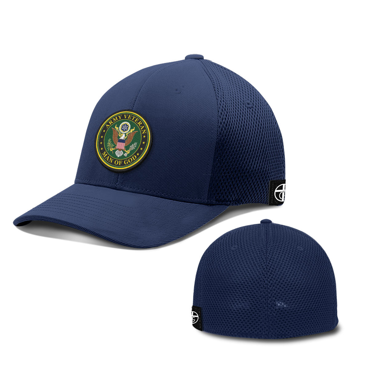 Army Veteran -Man Of God Patch Hats