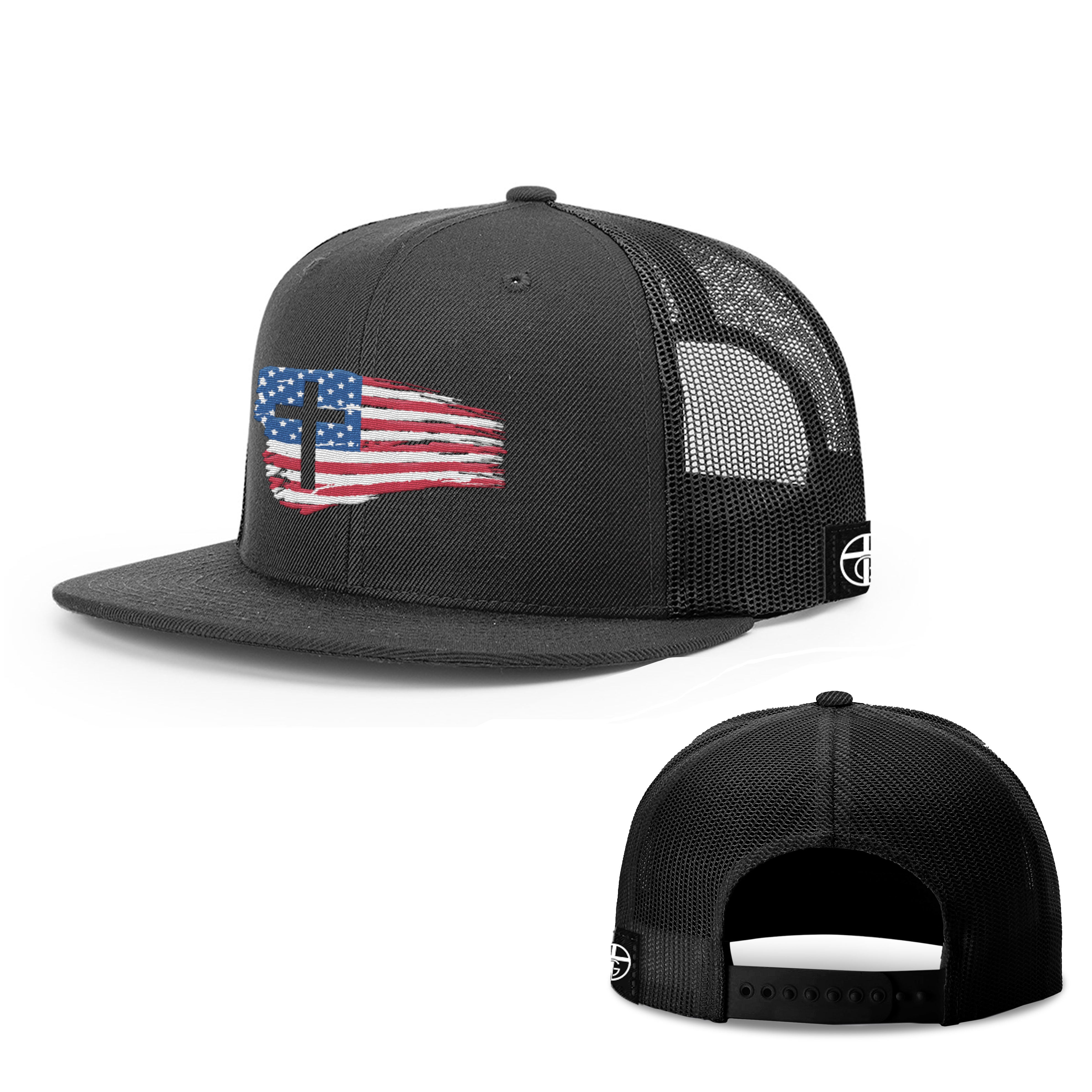 Tattered USA Flag Hats