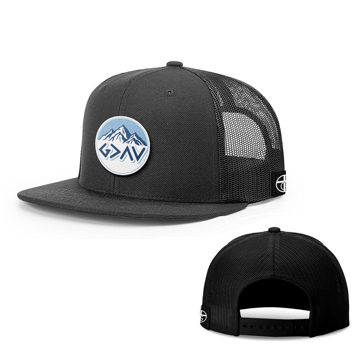 God Is Greater Than The Highs And Lows Mountain Patch Hats - Our True God