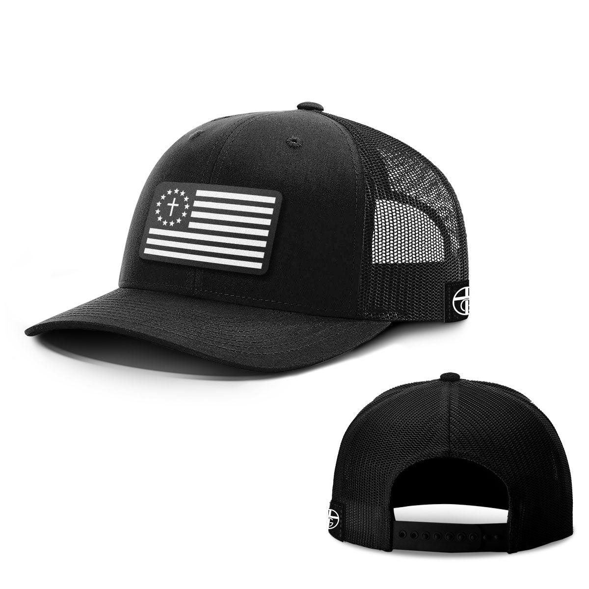 One Nation Under God White Leather Patch Hats - Our True God