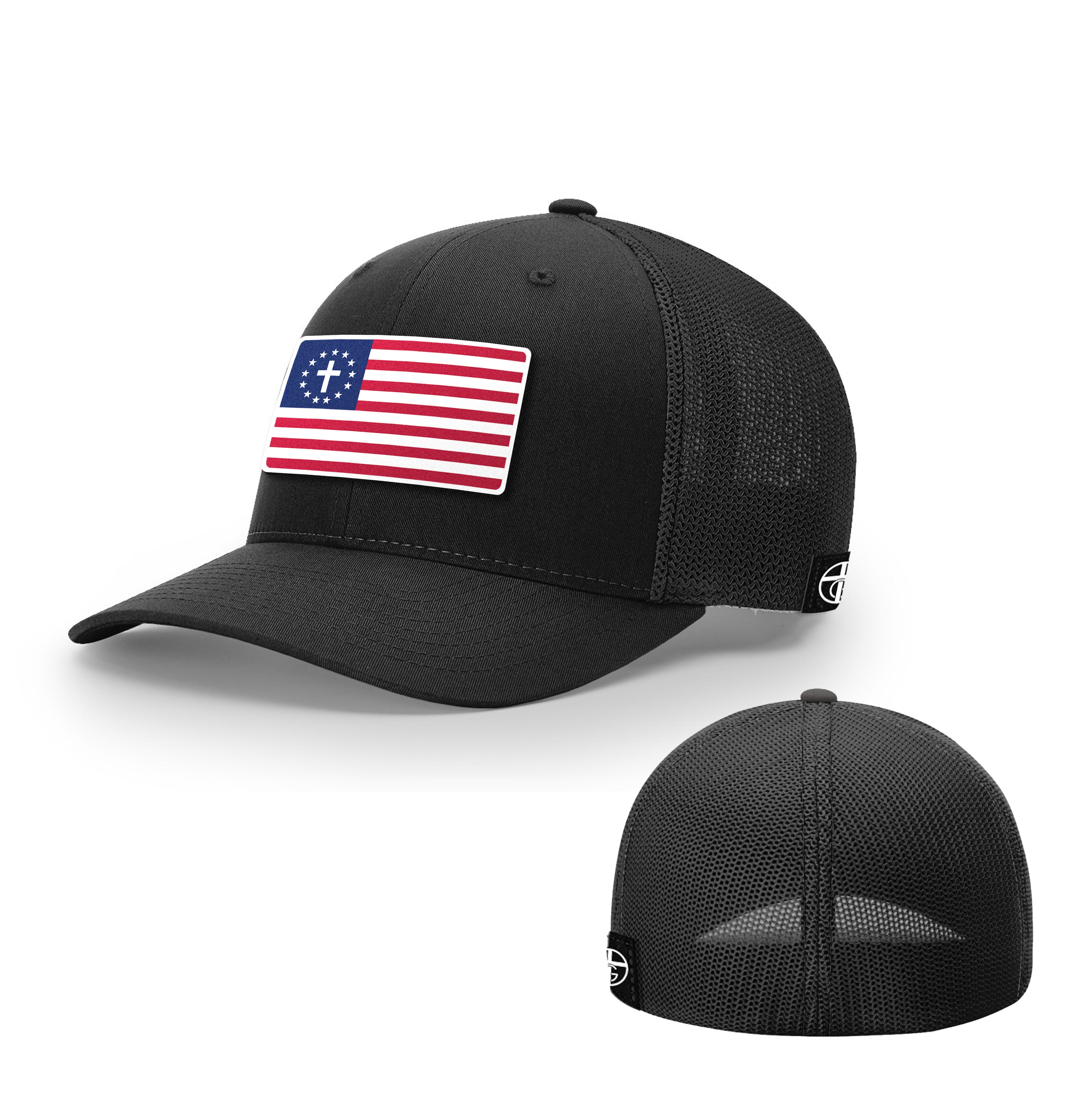 One Nation Under God Patch Hats