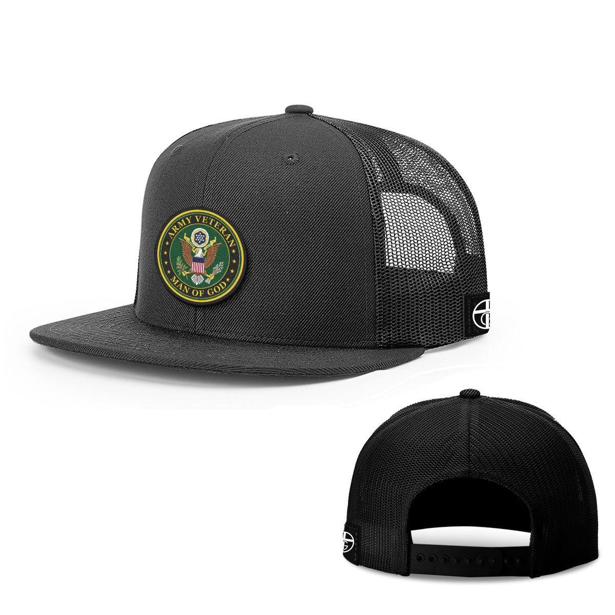 Army Veteran -Man Of God Patch Hats