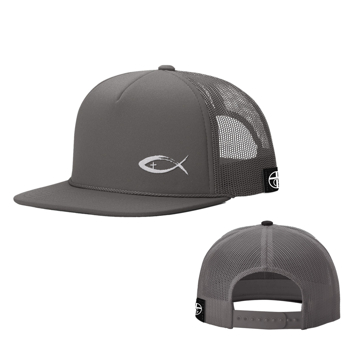 Jesus Fish V2 Lower Left Foam Trucker Hats