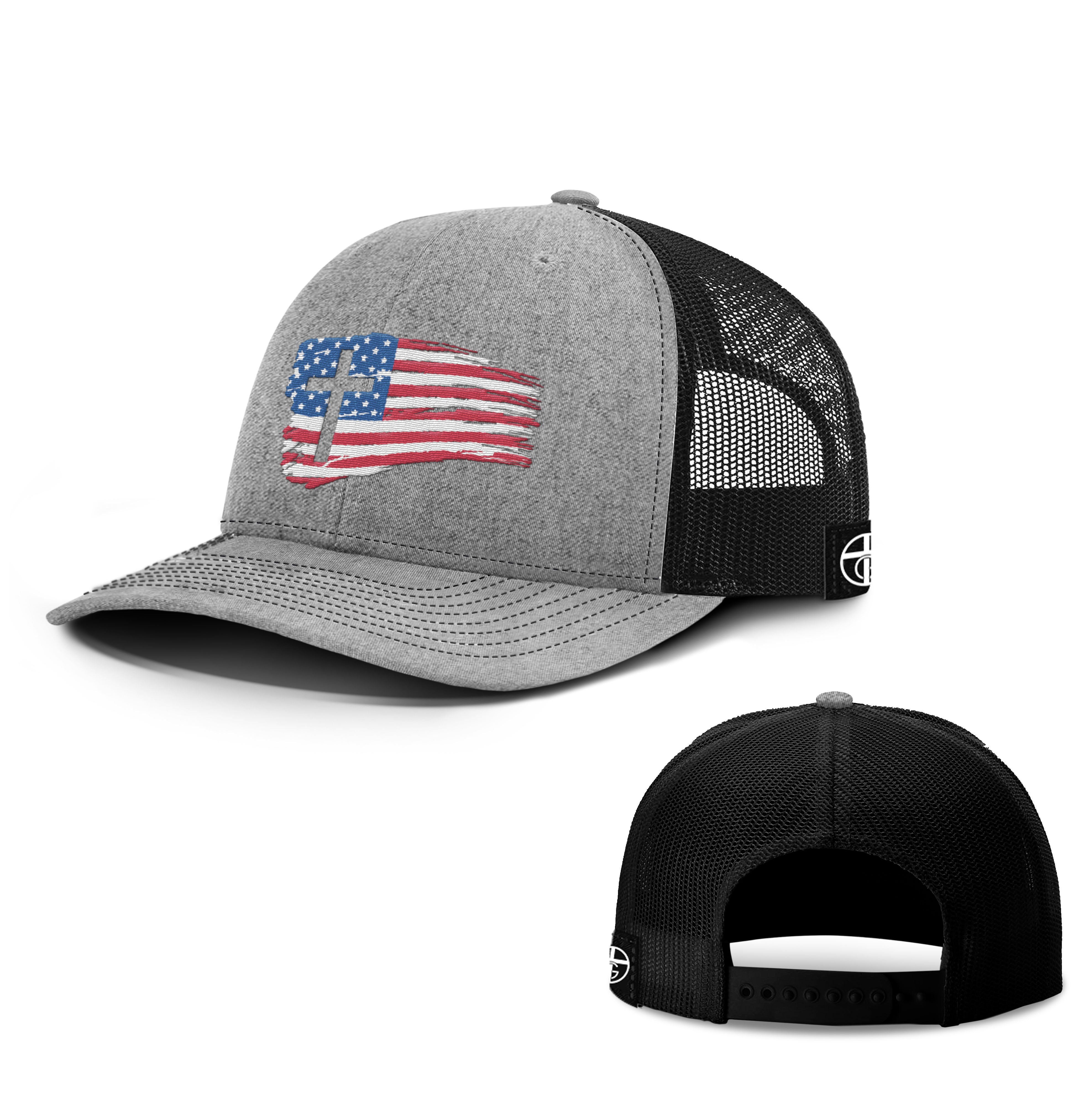 Tattered USA Flag Hats