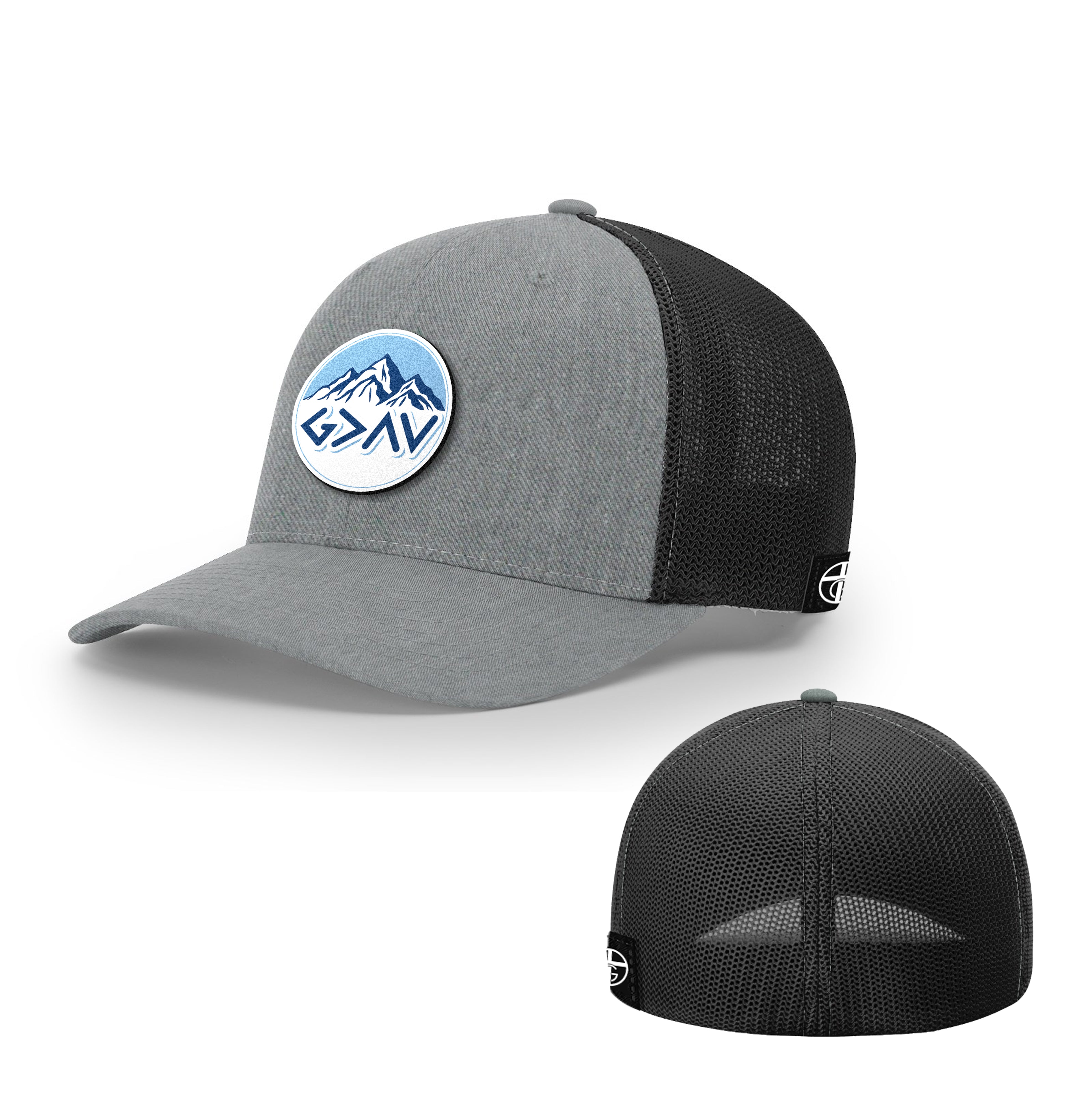 God Is Greater Than The Highs And Lows Mountain Circle Patch Hats