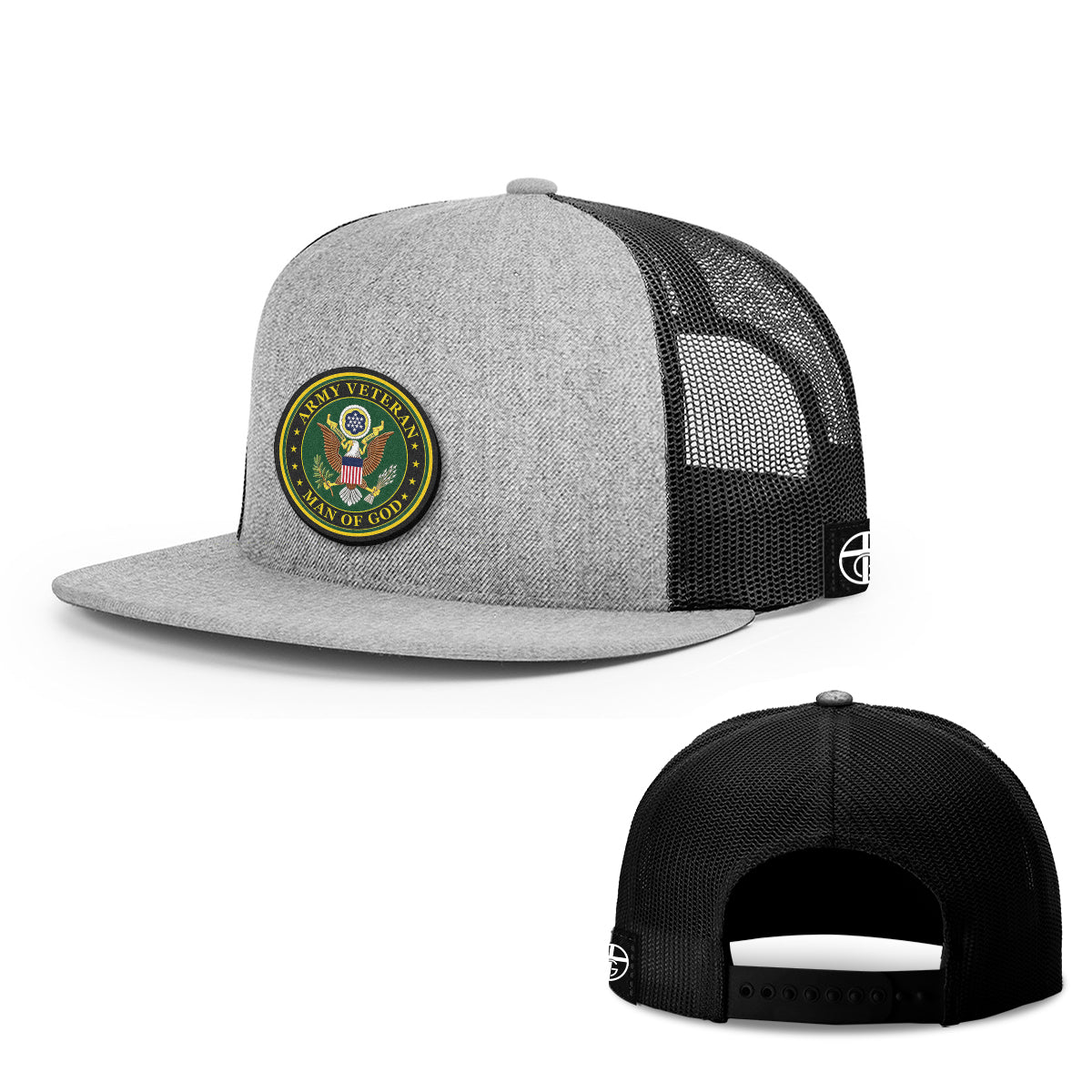 Army Veteran -Man Of God Patch Hats