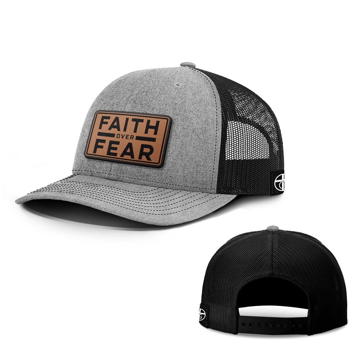 Faith Over Fear Leather Patch Hats - Our True God