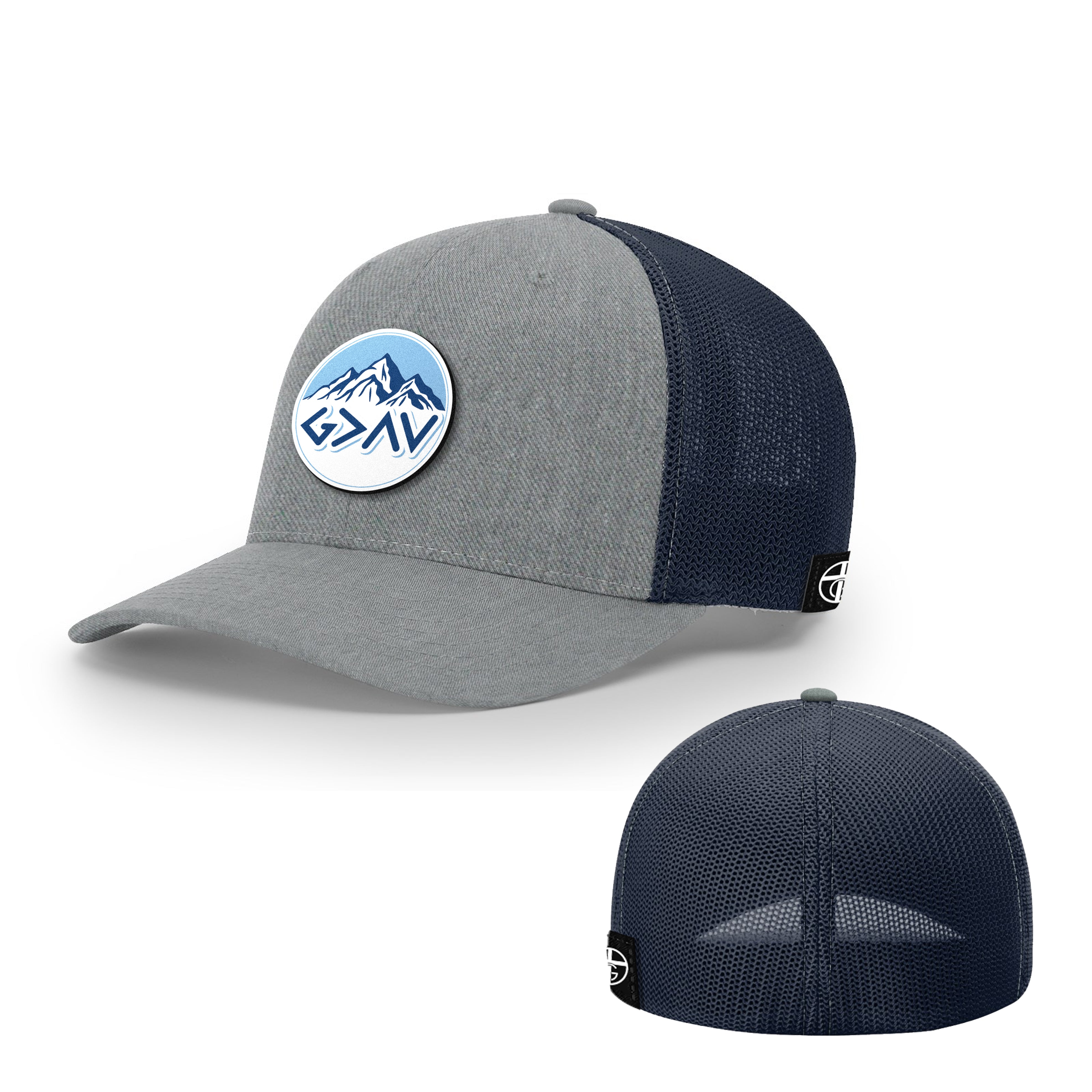 God Is Greater Than The Highs And Lows Mountain Circle Patch Hats