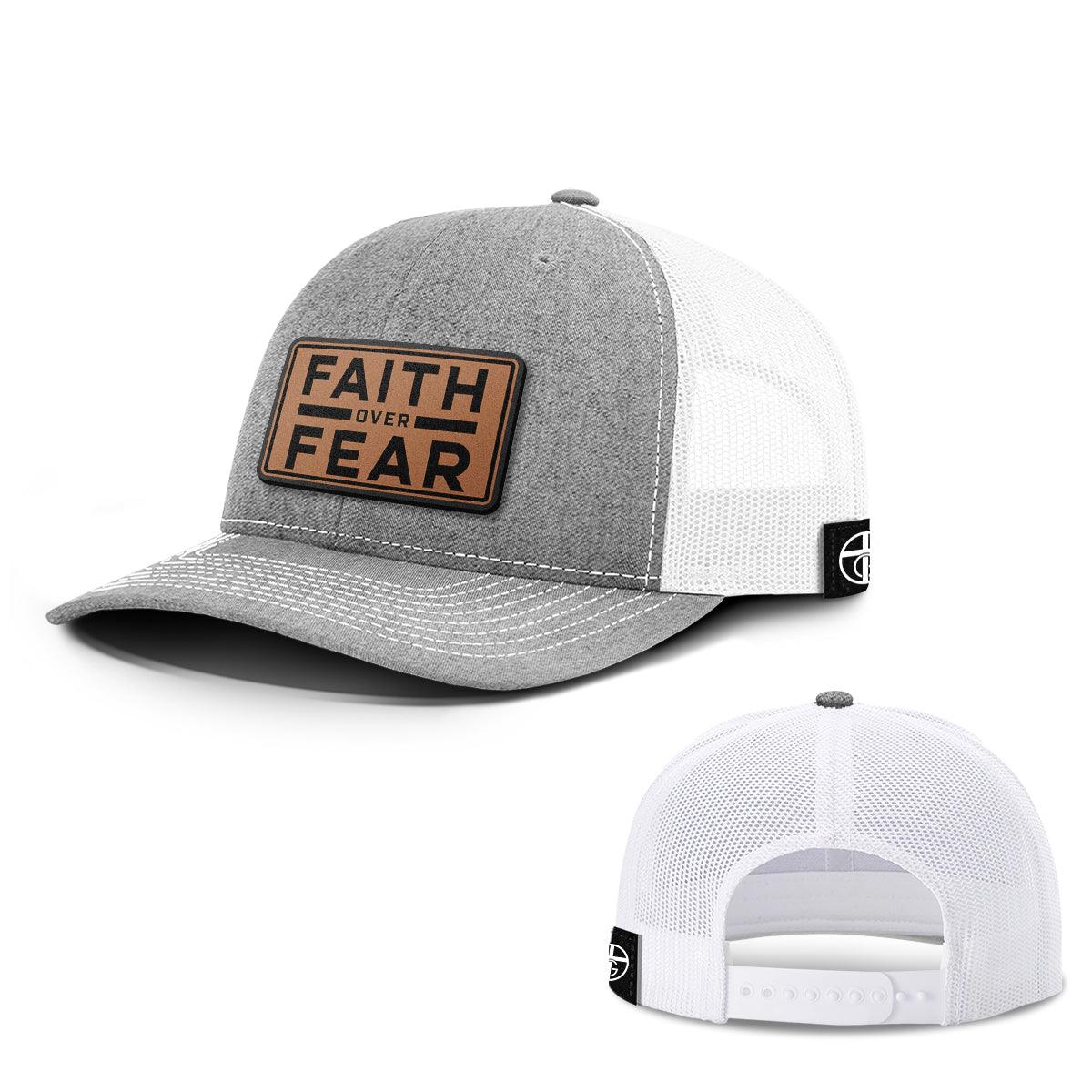 Faith Over Fear Leather Patch Hats - Our True God