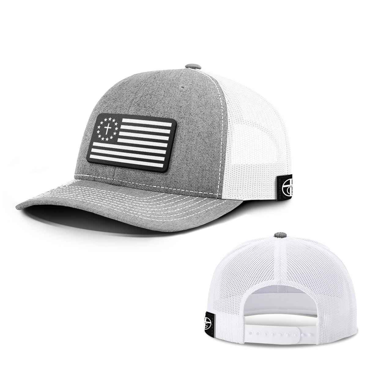 One Nation Under God White Leather Patch Hats - Our True God