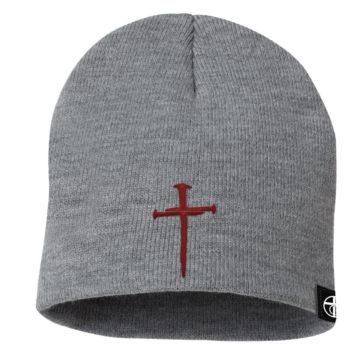 Nail Cross Maroon Beanies - Our True God