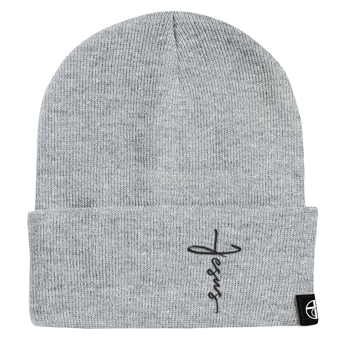 Jesus Cross Lower Left Beanies - Our True God