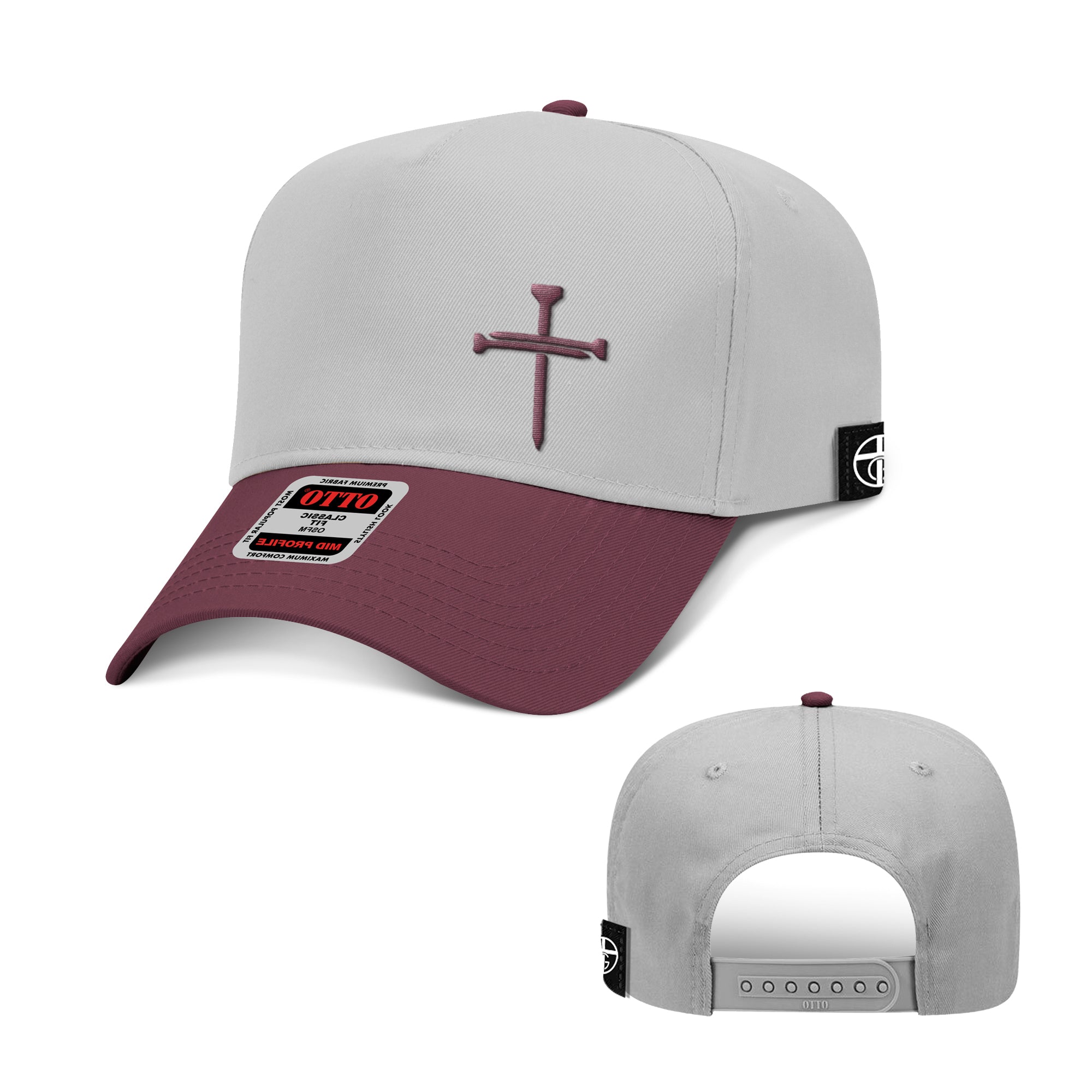 Nail Cross Lower Left Baseball Hats