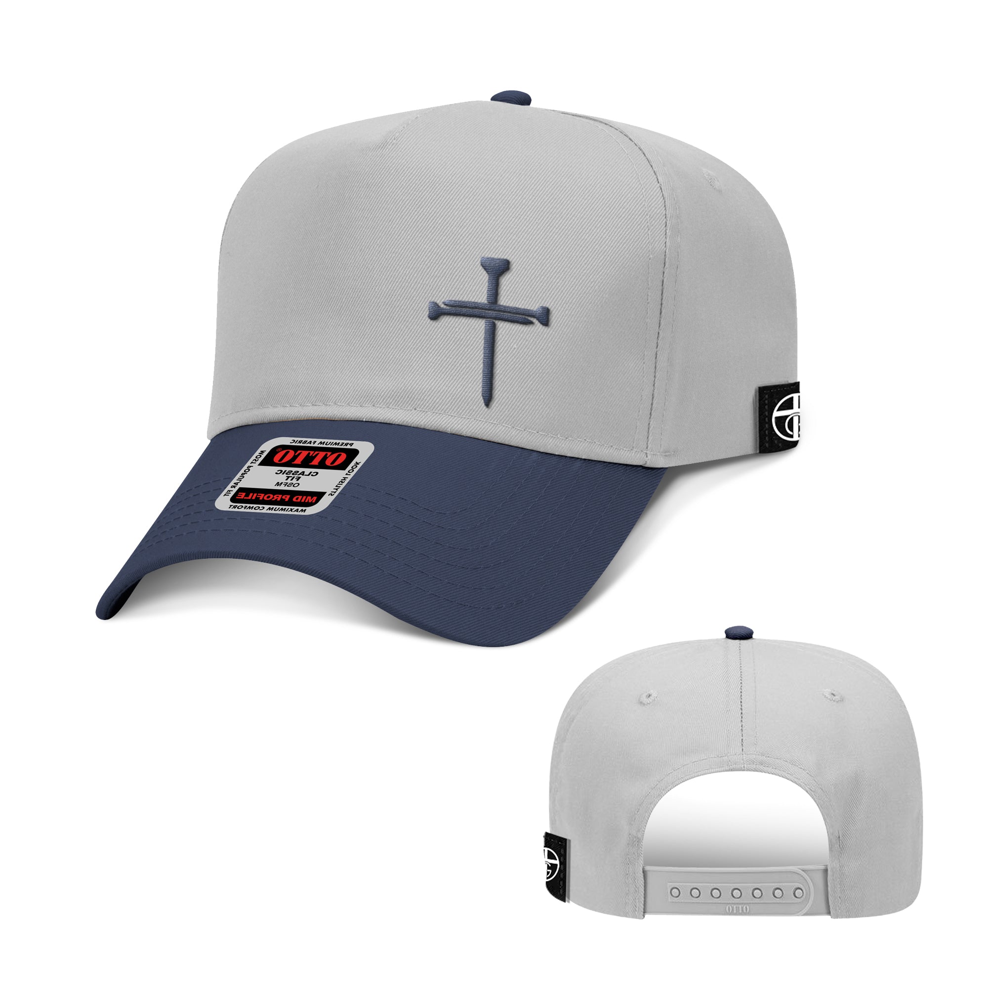 Nail Cross Lower Left Baseball Hats