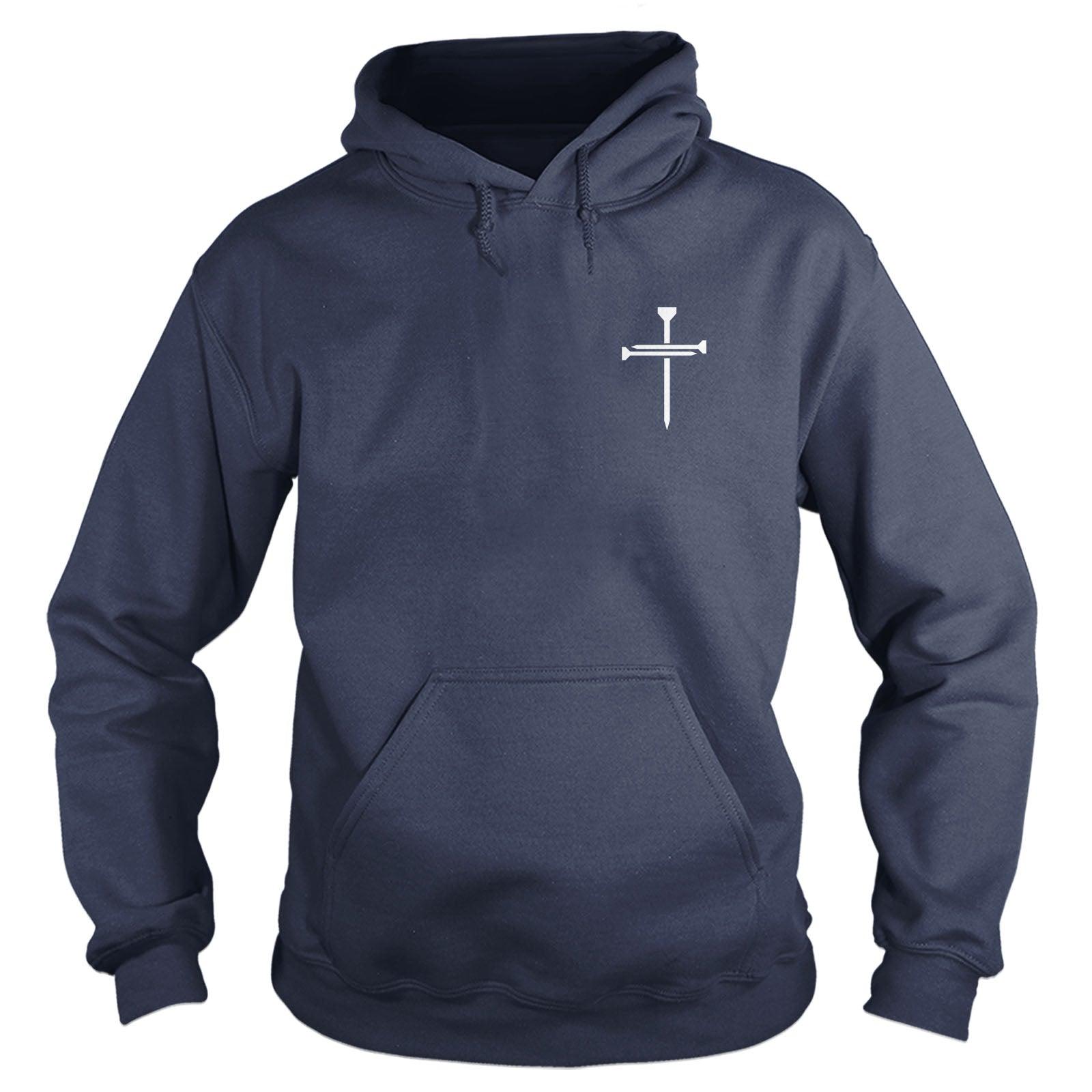 Nail Cross Left Chest Hoodie - Our True God