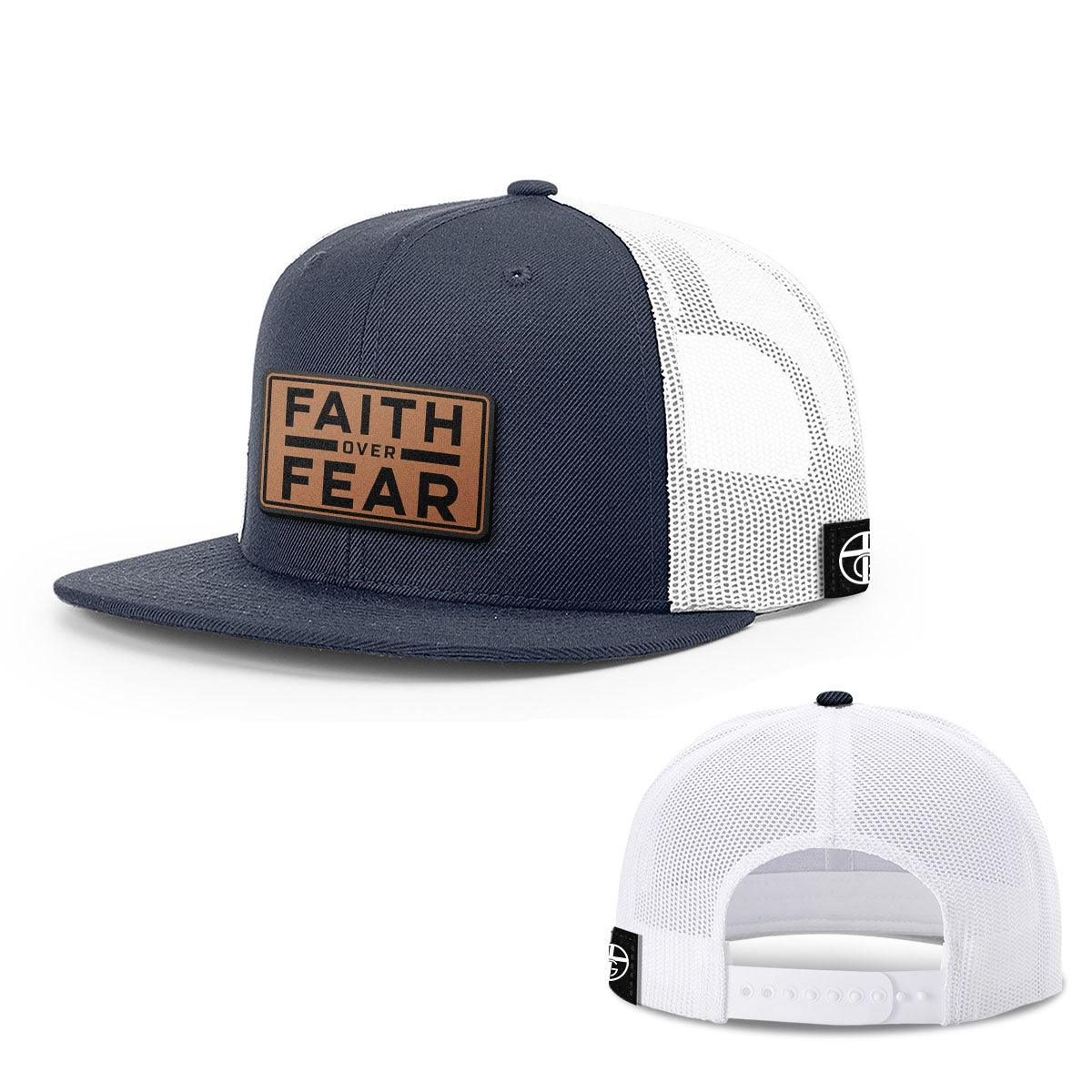 Faith Over Fear Leather Patch Hats - Our True God