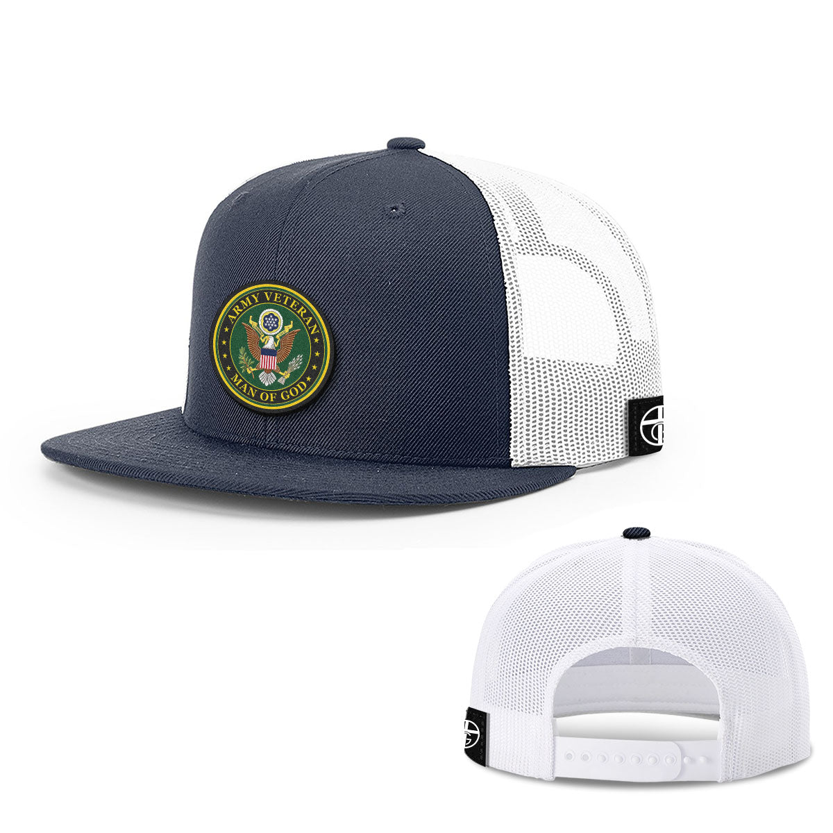 Army Veteran -Man Of God Patch Hats