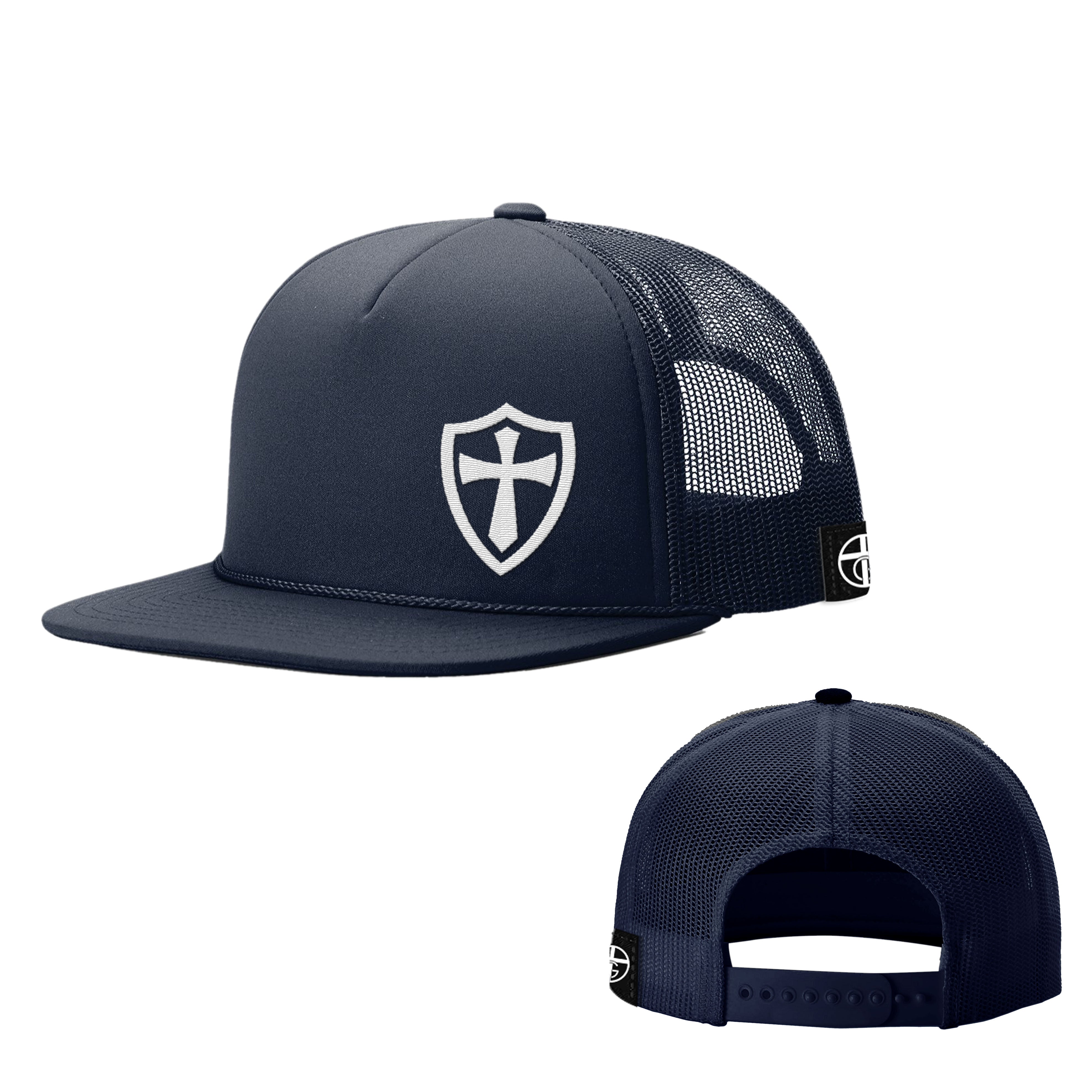 Cross Shield Lower Left Foam Trucker Hats