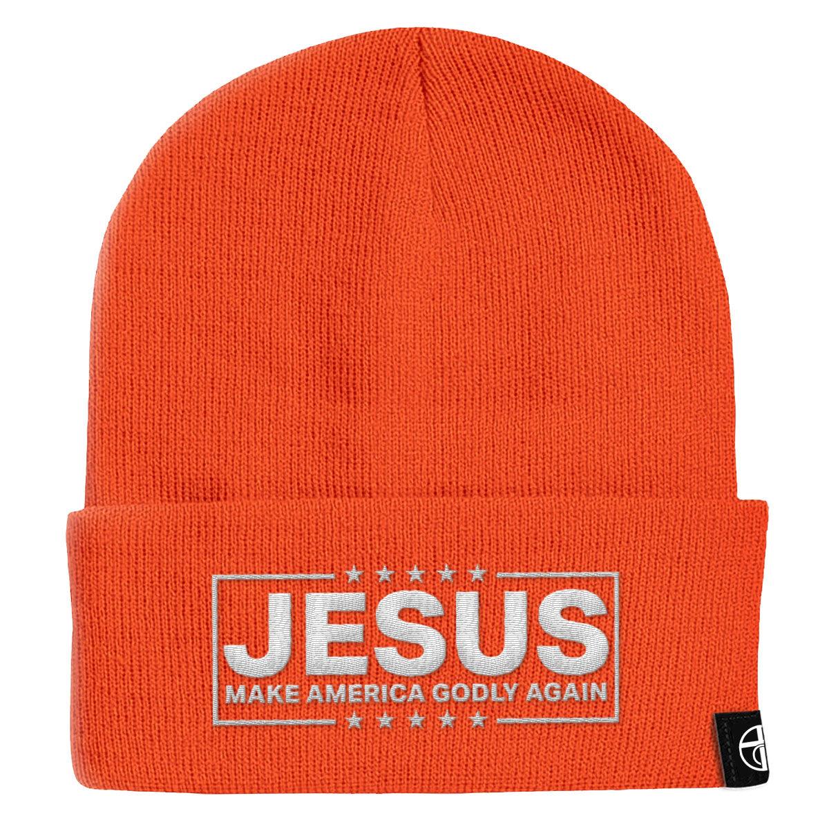 Jesus Make America Godly Again Beanies - Our True God