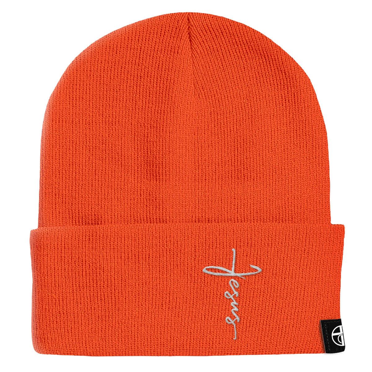 Jesus Cross Lower Left Beanies - Our True God