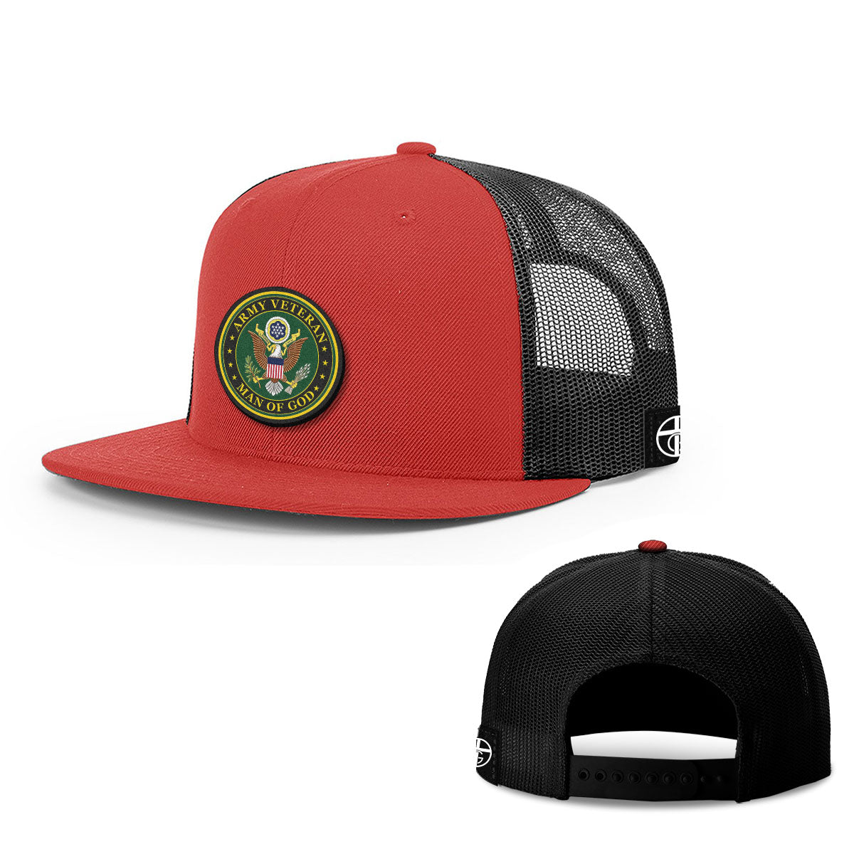 Army Veteran -Man Of God Patch Hats