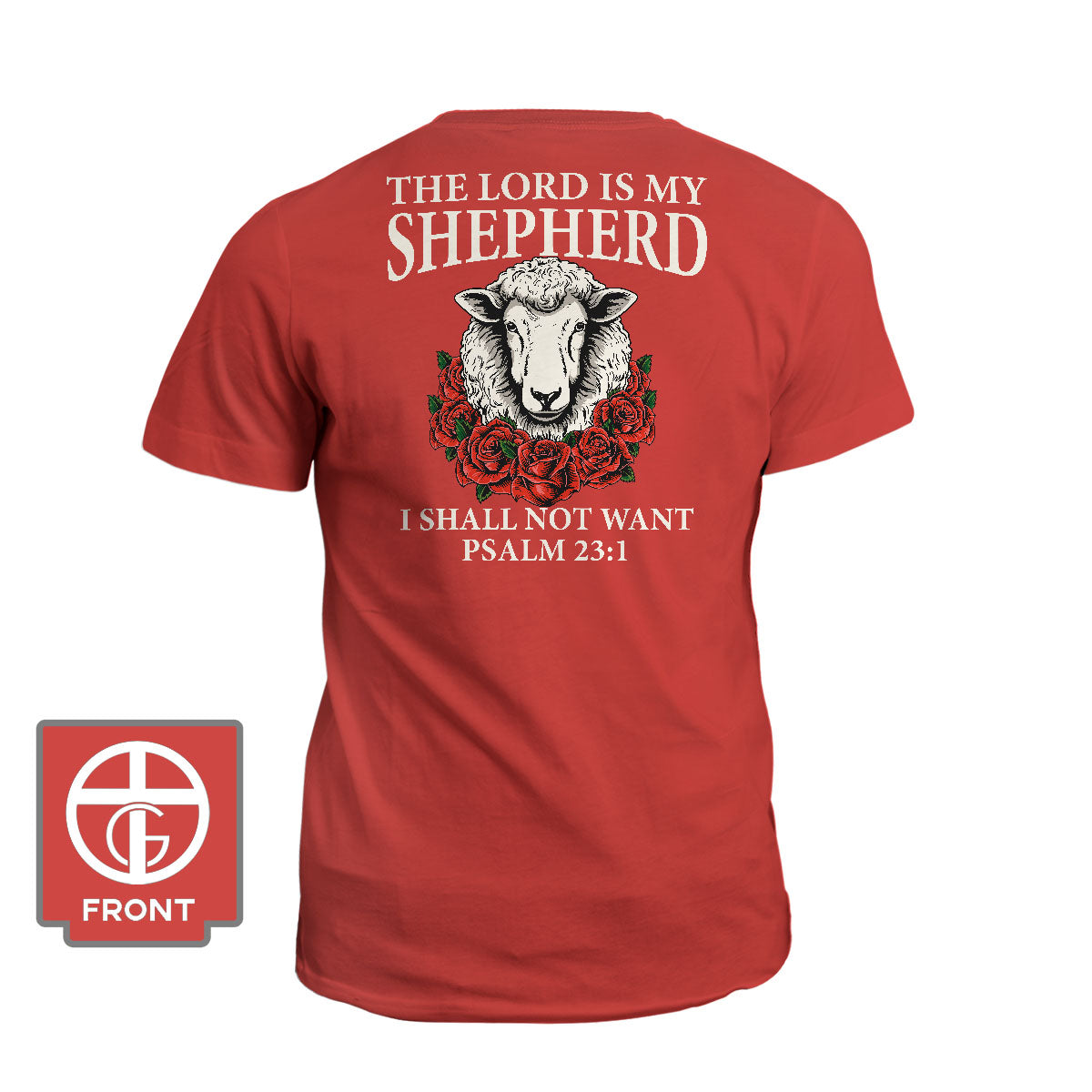 Psalm 23:1 The Lord is my Shepherd (Back Print)