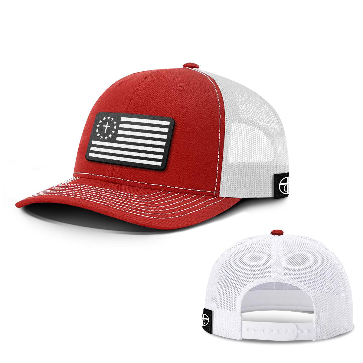 One Nation Under God White Leather Patch Hats - Our True God