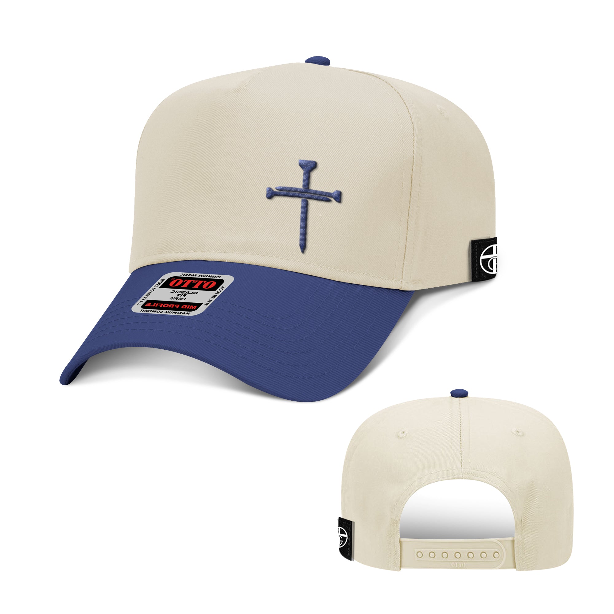 Nail Cross Lower Left Baseball Hats