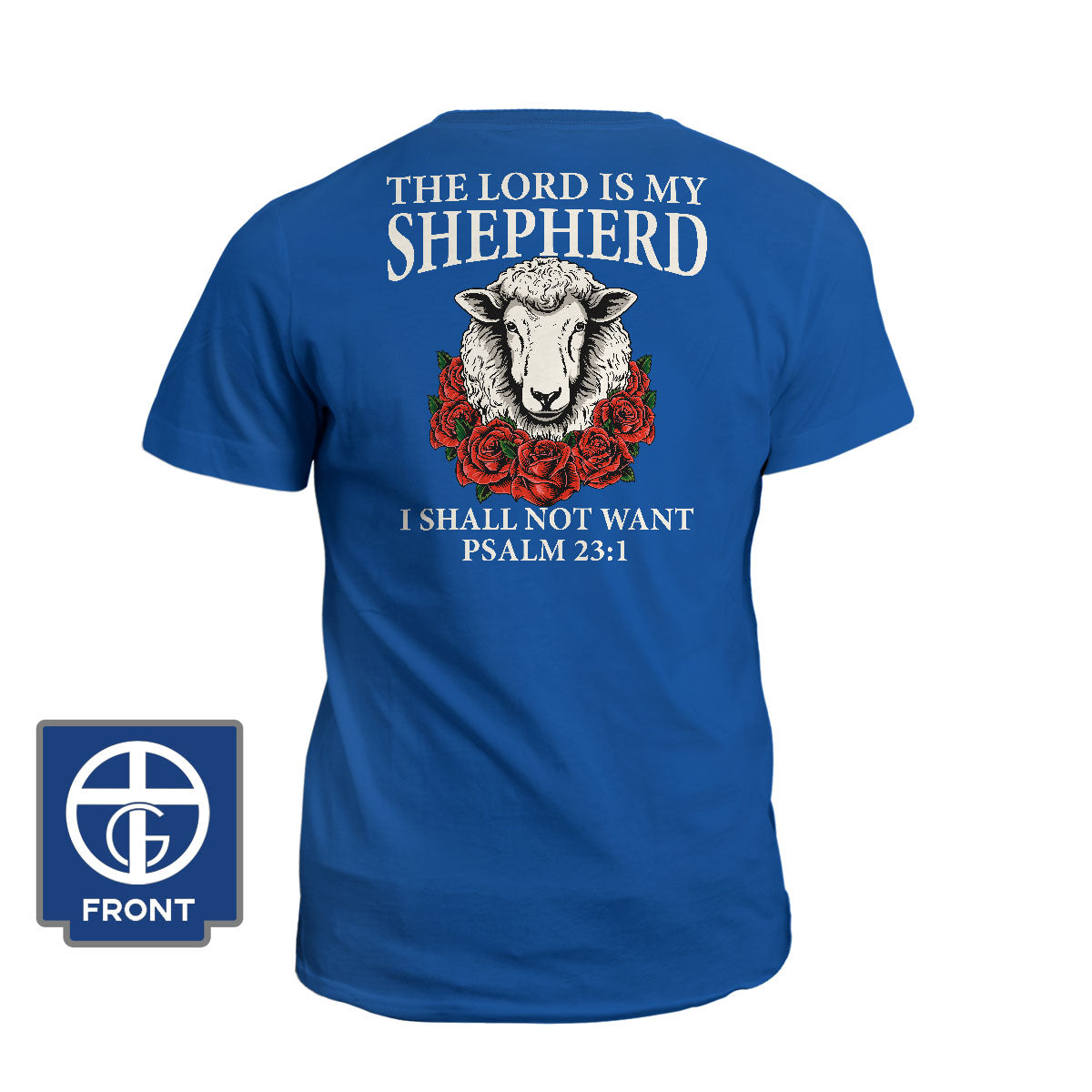 Psalm 23:1 The Lord is my Shepherd (Back Print)